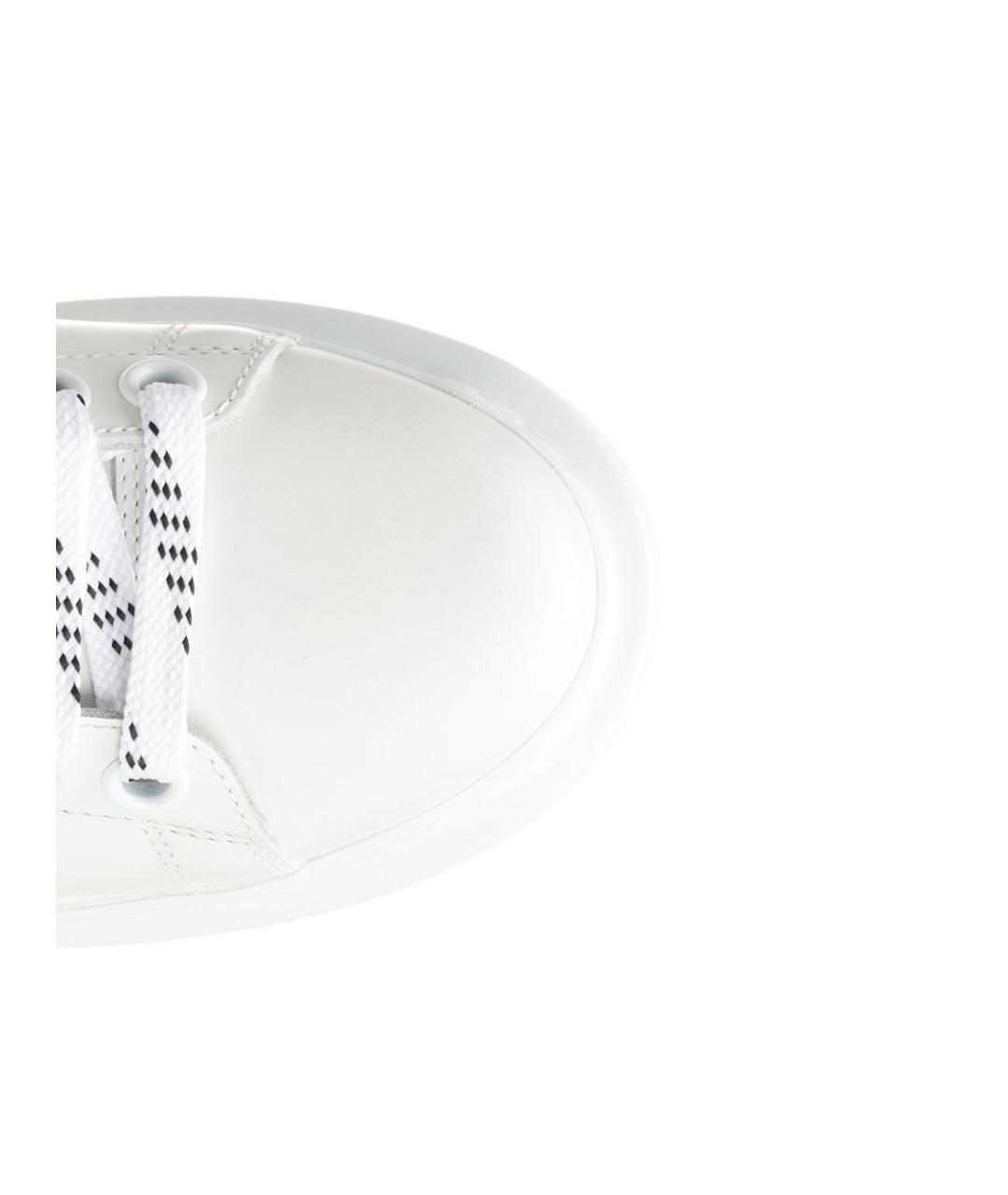 ALEXANDER MCQUEEN Белые кожаные кеды, фото 4