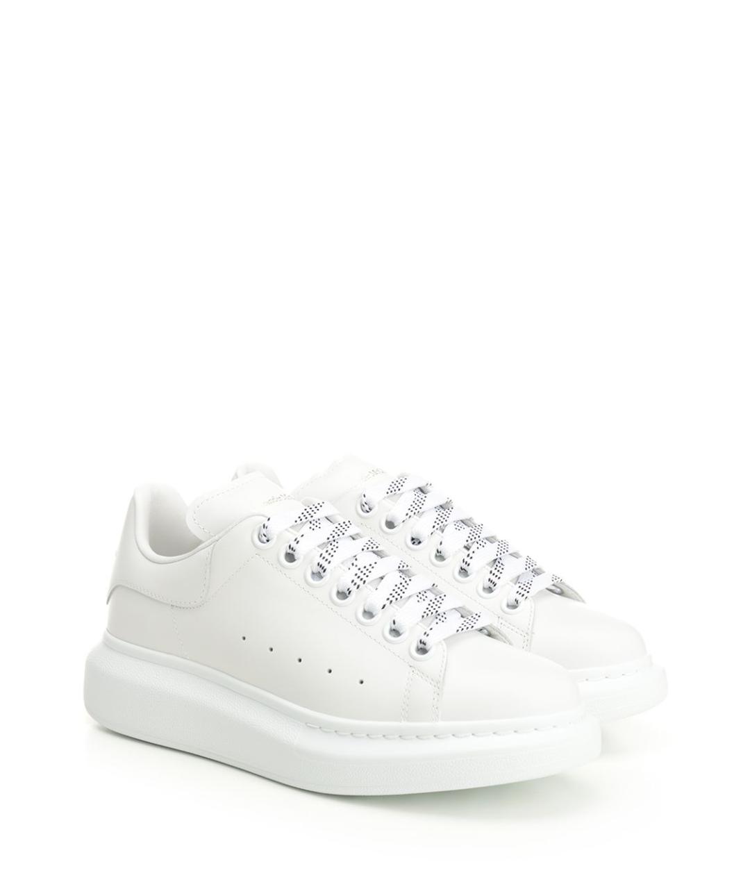 ALEXANDER MCQUEEN Белые кожаные кеды, фото 2