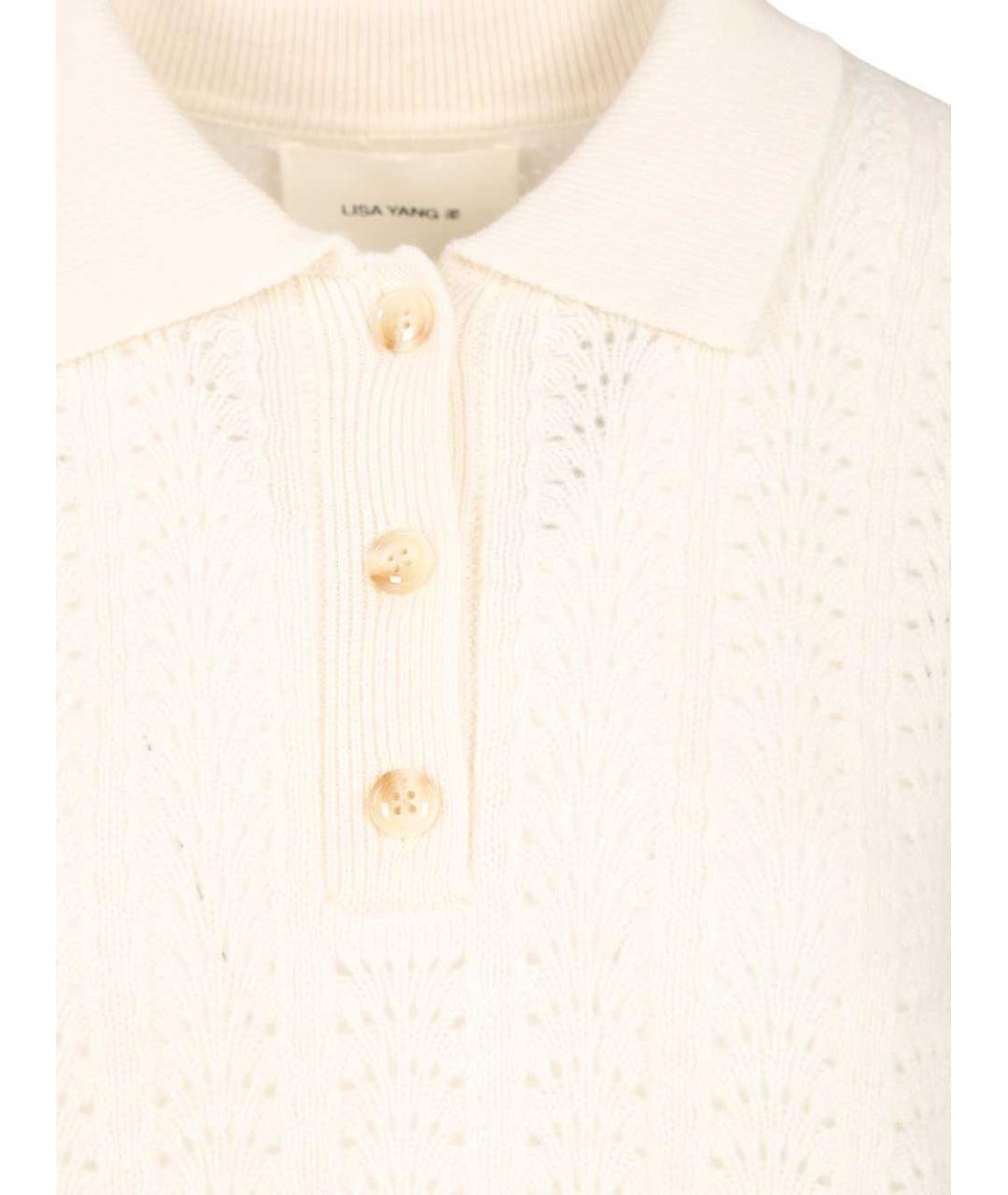LISA YANG Бежевый кашемировый джемпер / свитер, фото 4