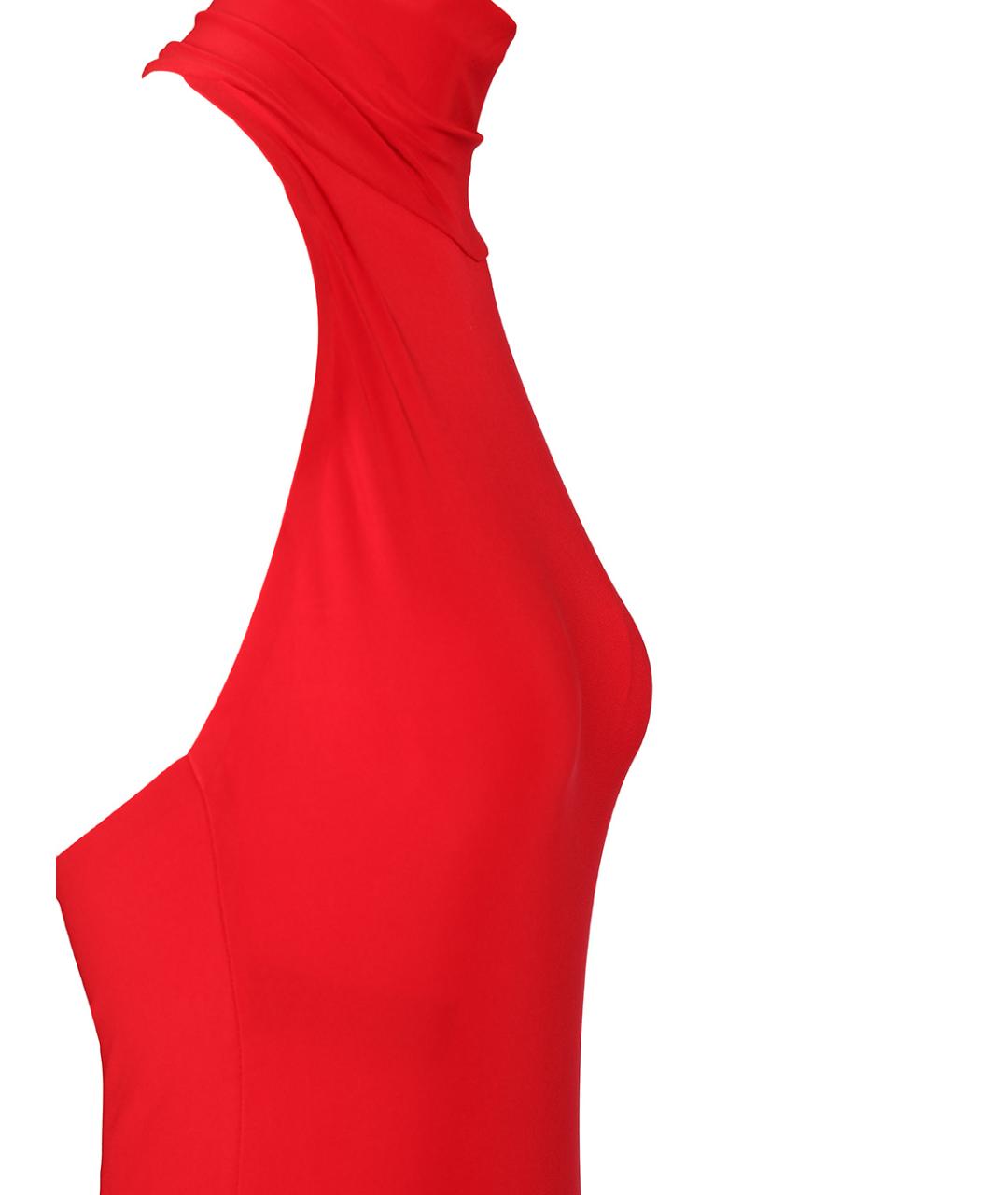 NORMA KAMALI Красное полиэстеровое вечернее платье, фото 4