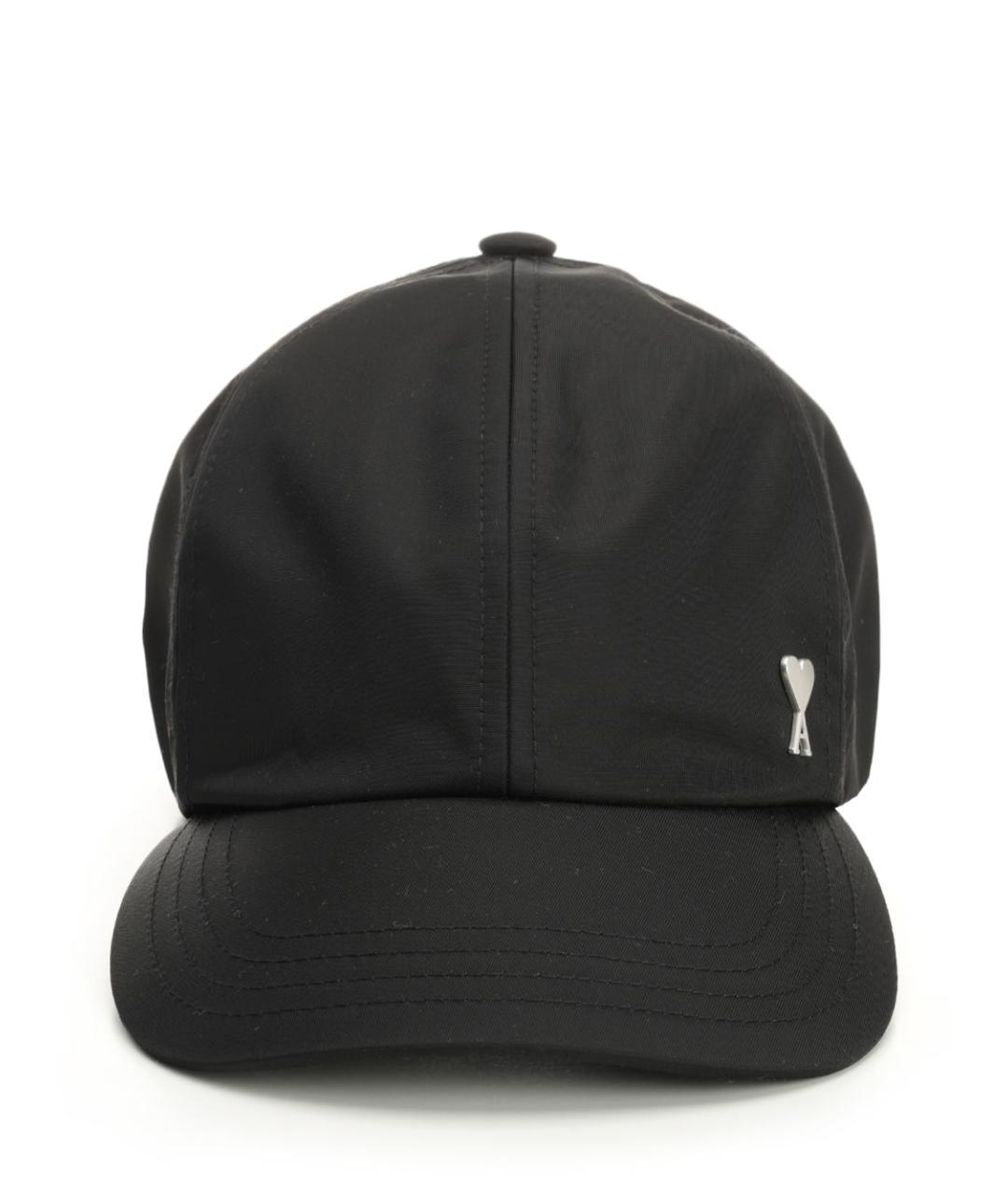 Ami Paris Черная хлопковая кепка/бейсболка, фото 1