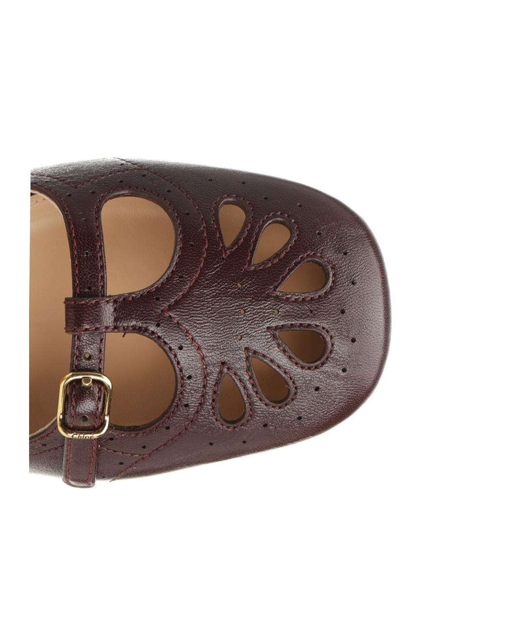 CHLOE Фиолетовые кожаные балетки, фото 4