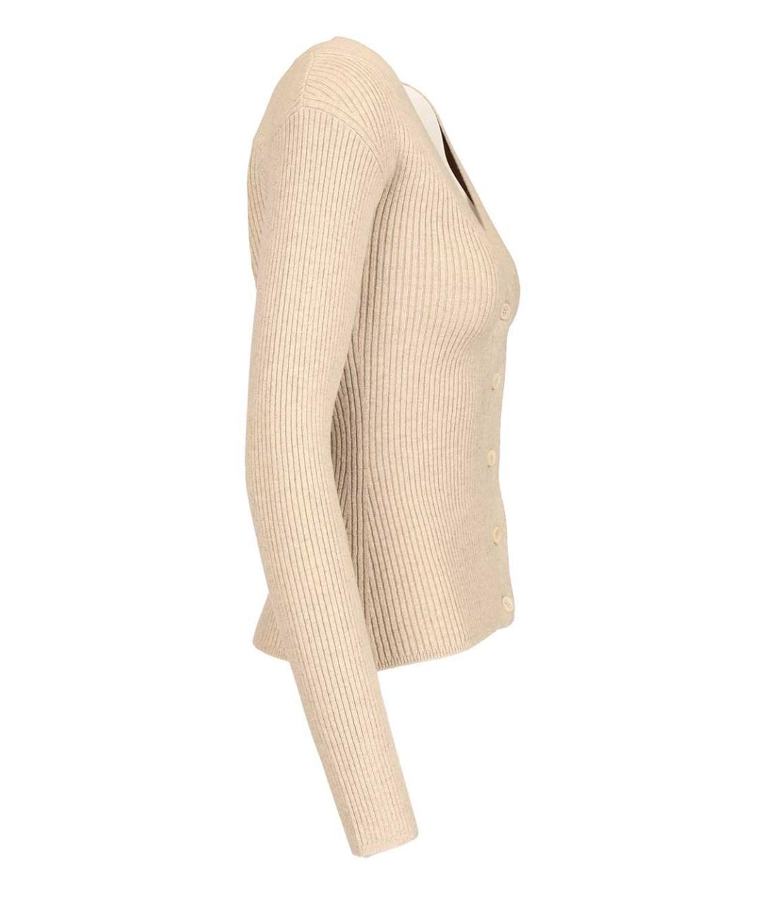 MAX MARA Бежевый шерстяной джемпер / свитер, фото 3