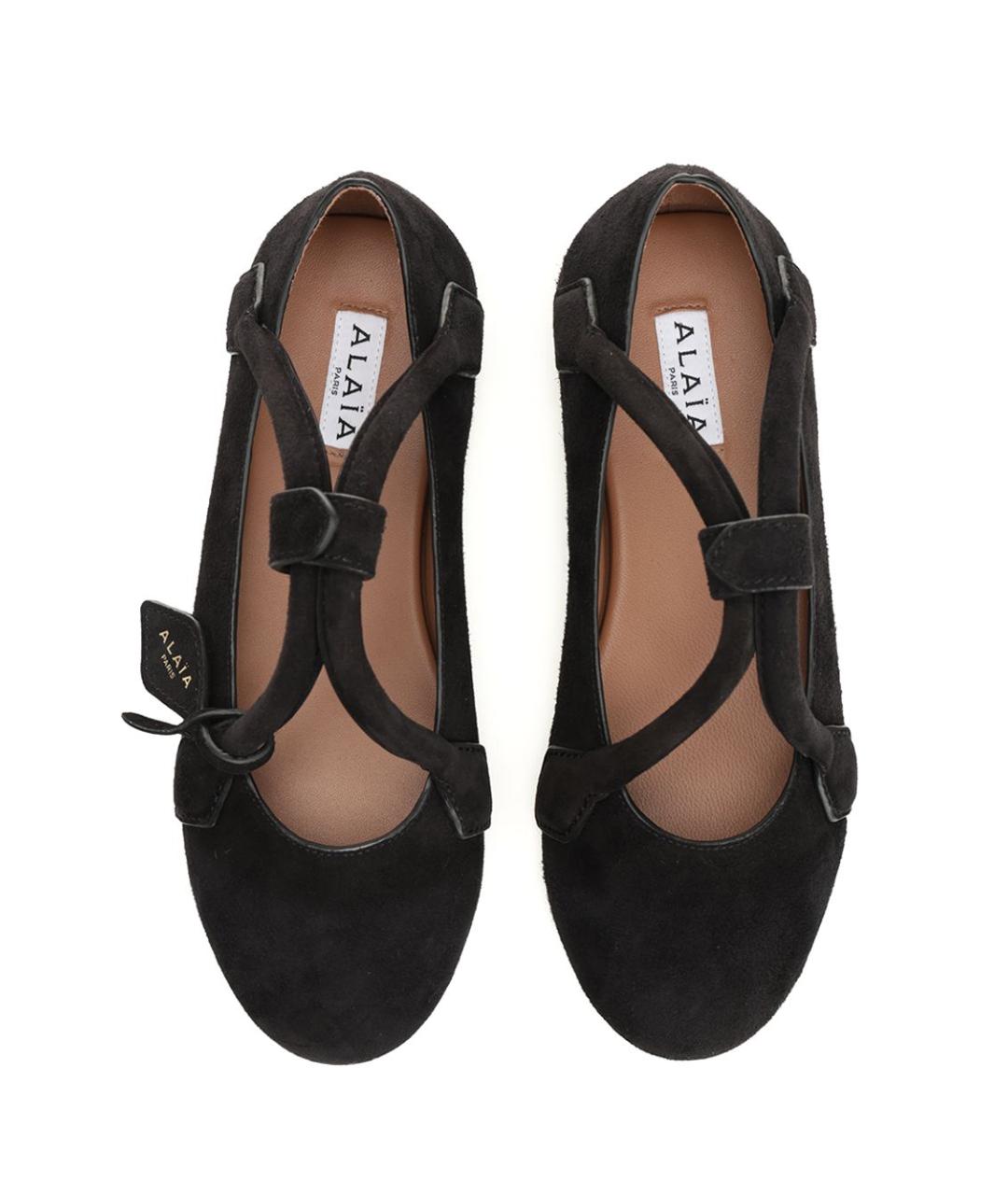 ALAIA Черные кожаные балетки, фото 5