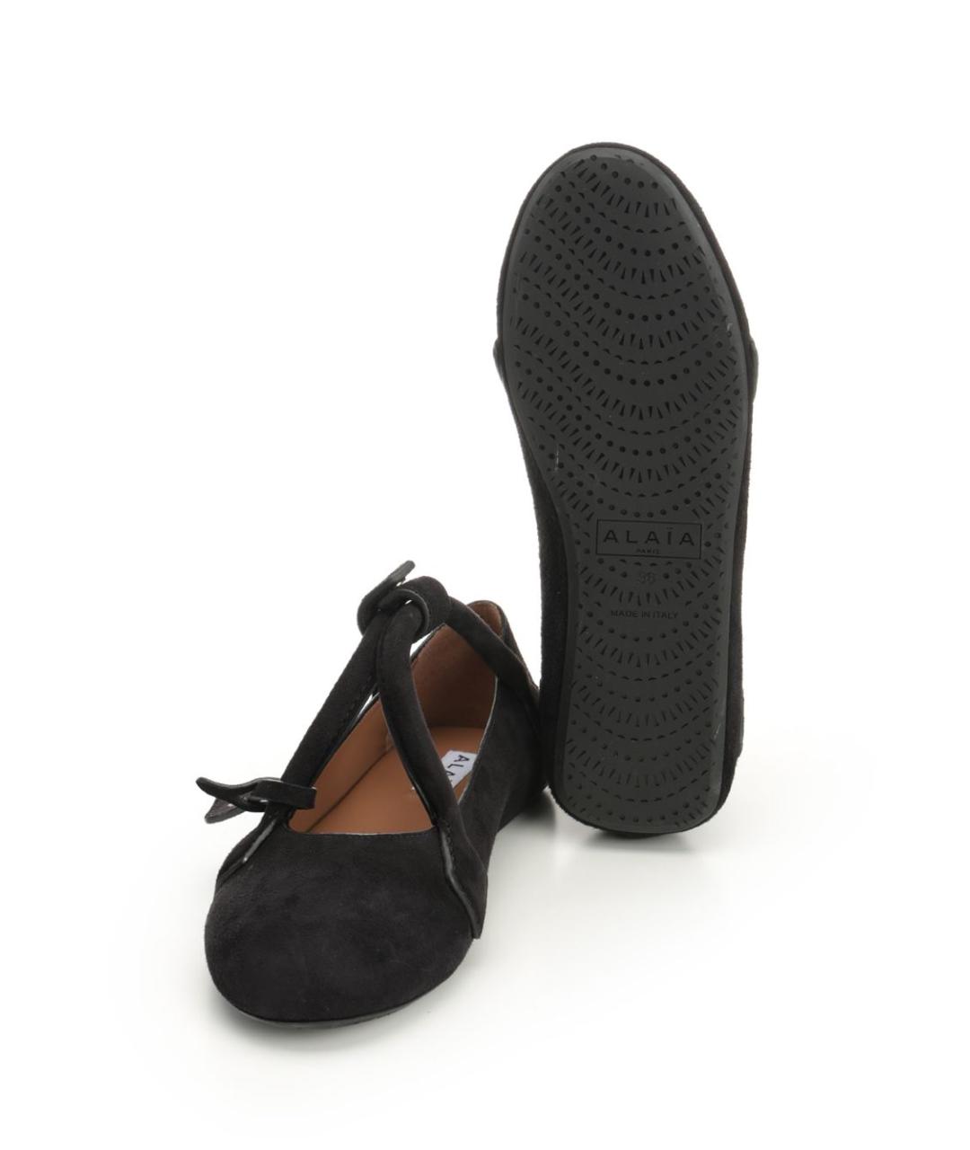 ALAIA Черные кожаные балетки, фото 4
