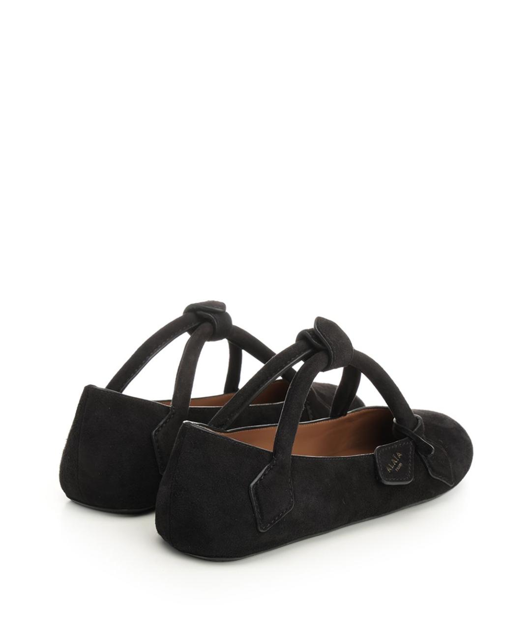 ALAIA Черные кожаные балетки, фото 3