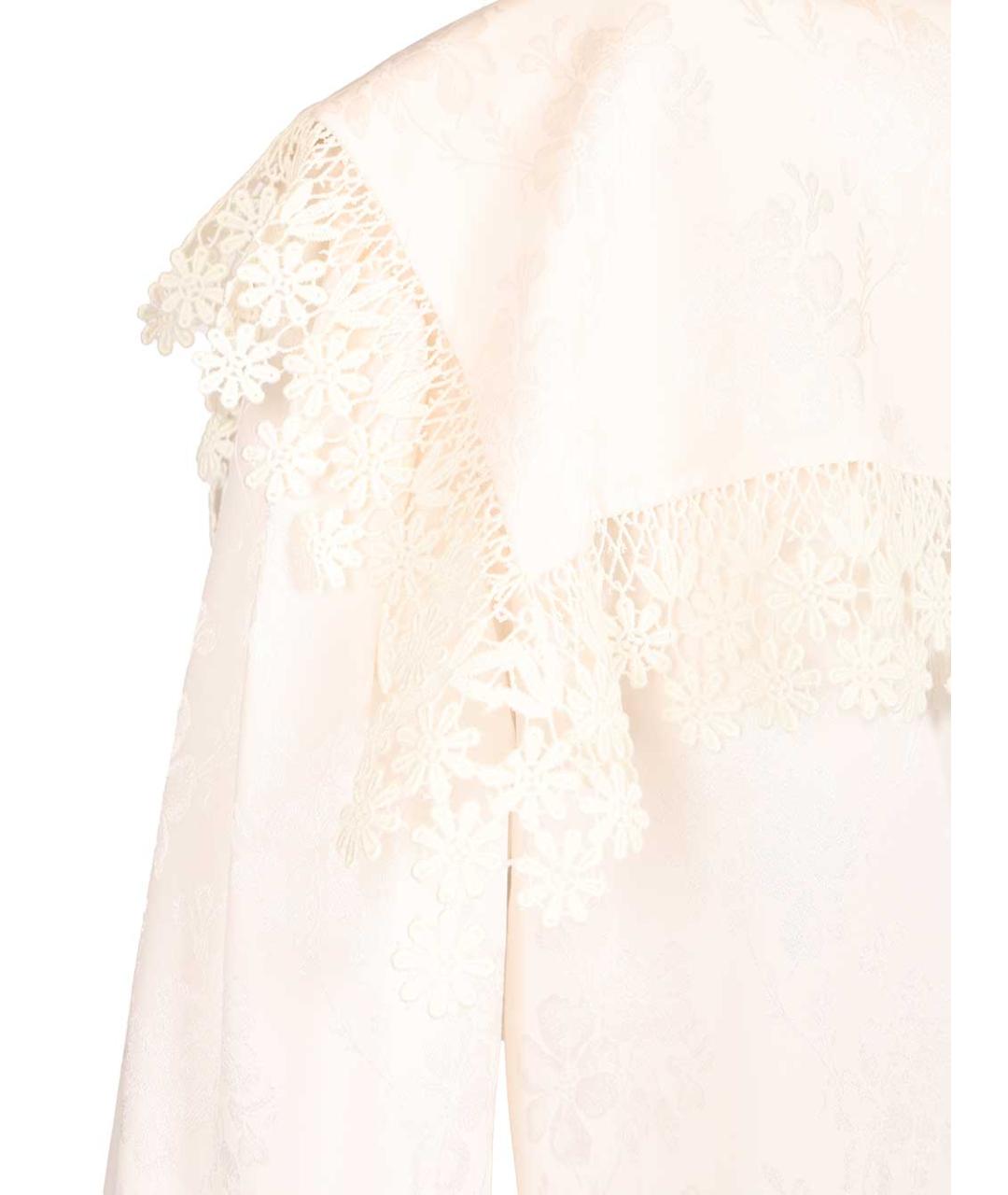 CHLOE Белая шелковая блузы, фото 6