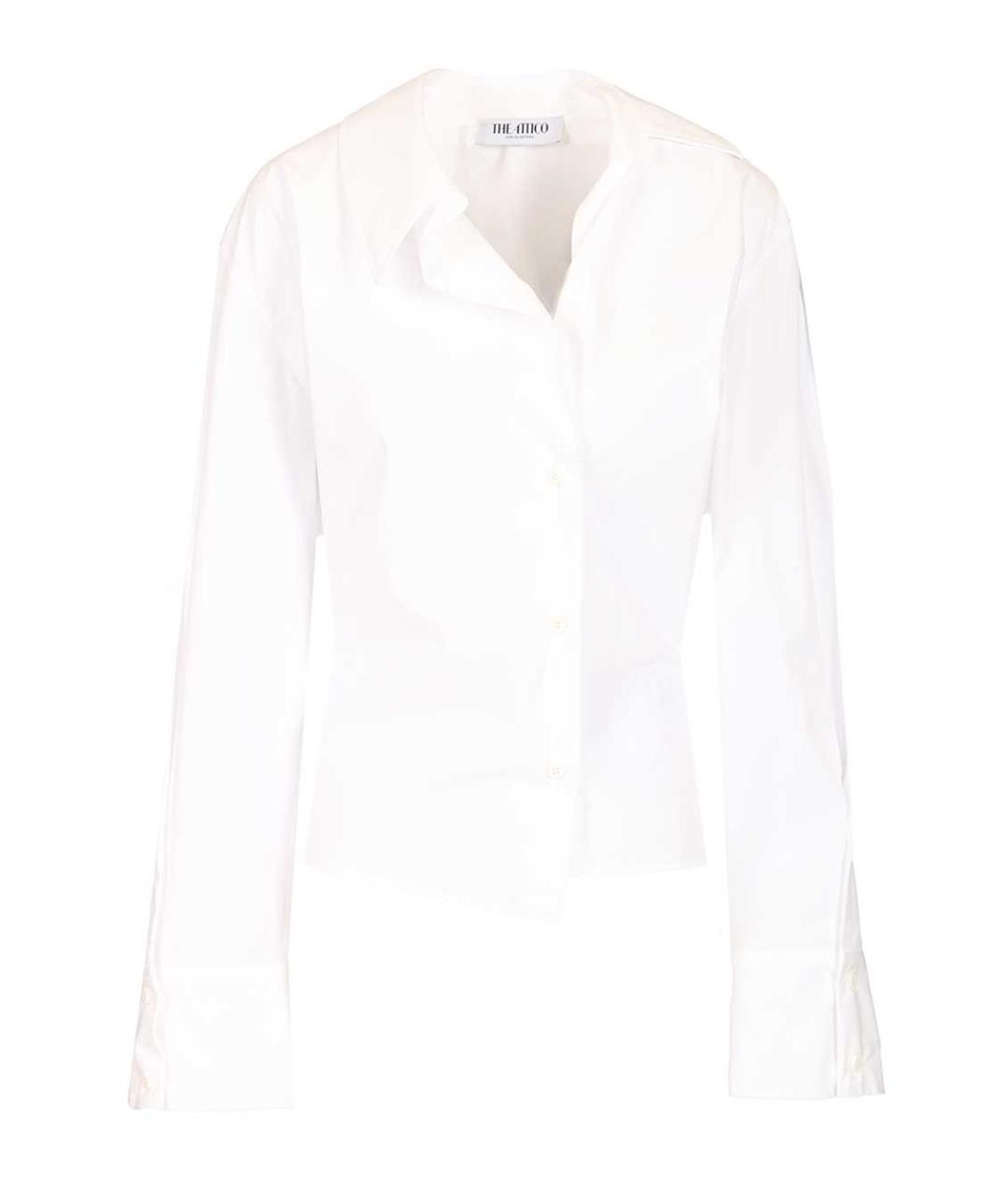 THE ATTICO Белая хлопковая рубашка, фото 1