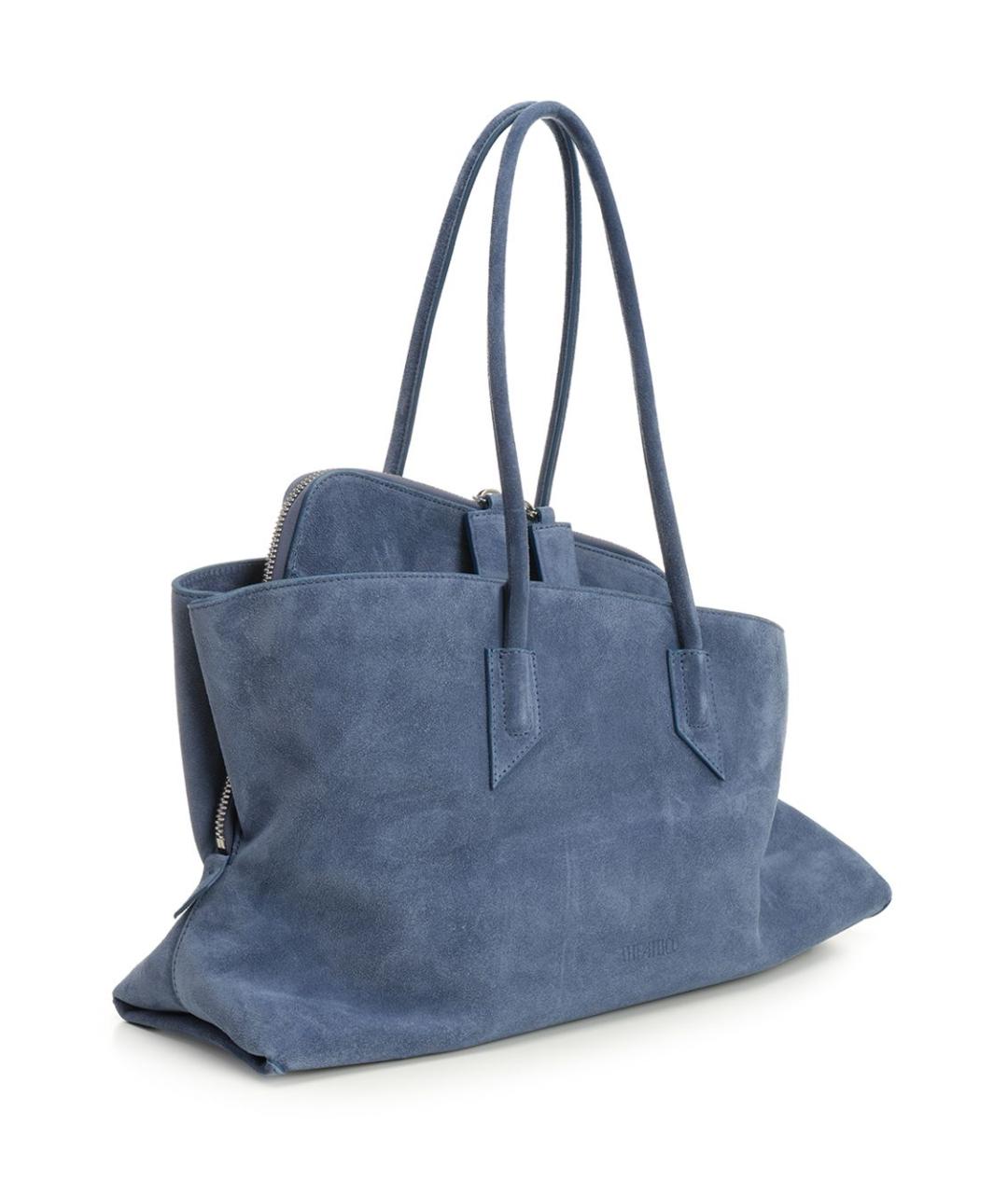 THE ATTICO Голубая замшевая сумка через плечо, фото 2