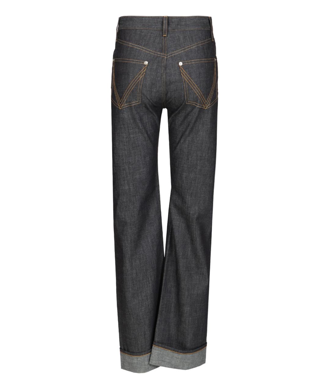 BOTTEGA VENETA Синие хлопковые прямые джинсы, фото 2