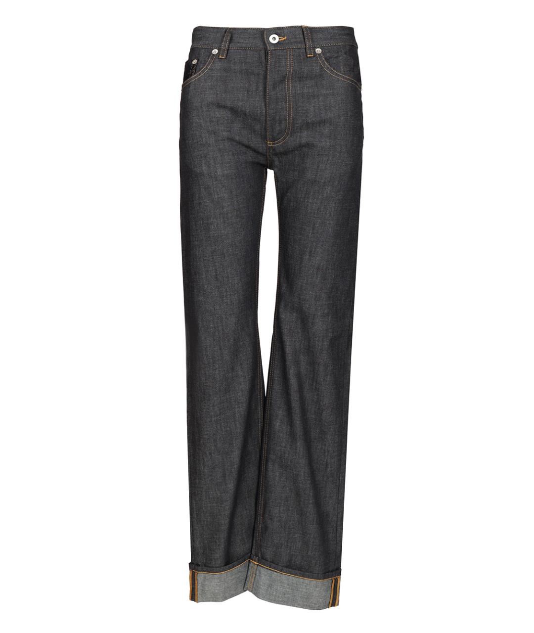 BOTTEGA VENETA Синие хлопковые прямые джинсы, фото 1