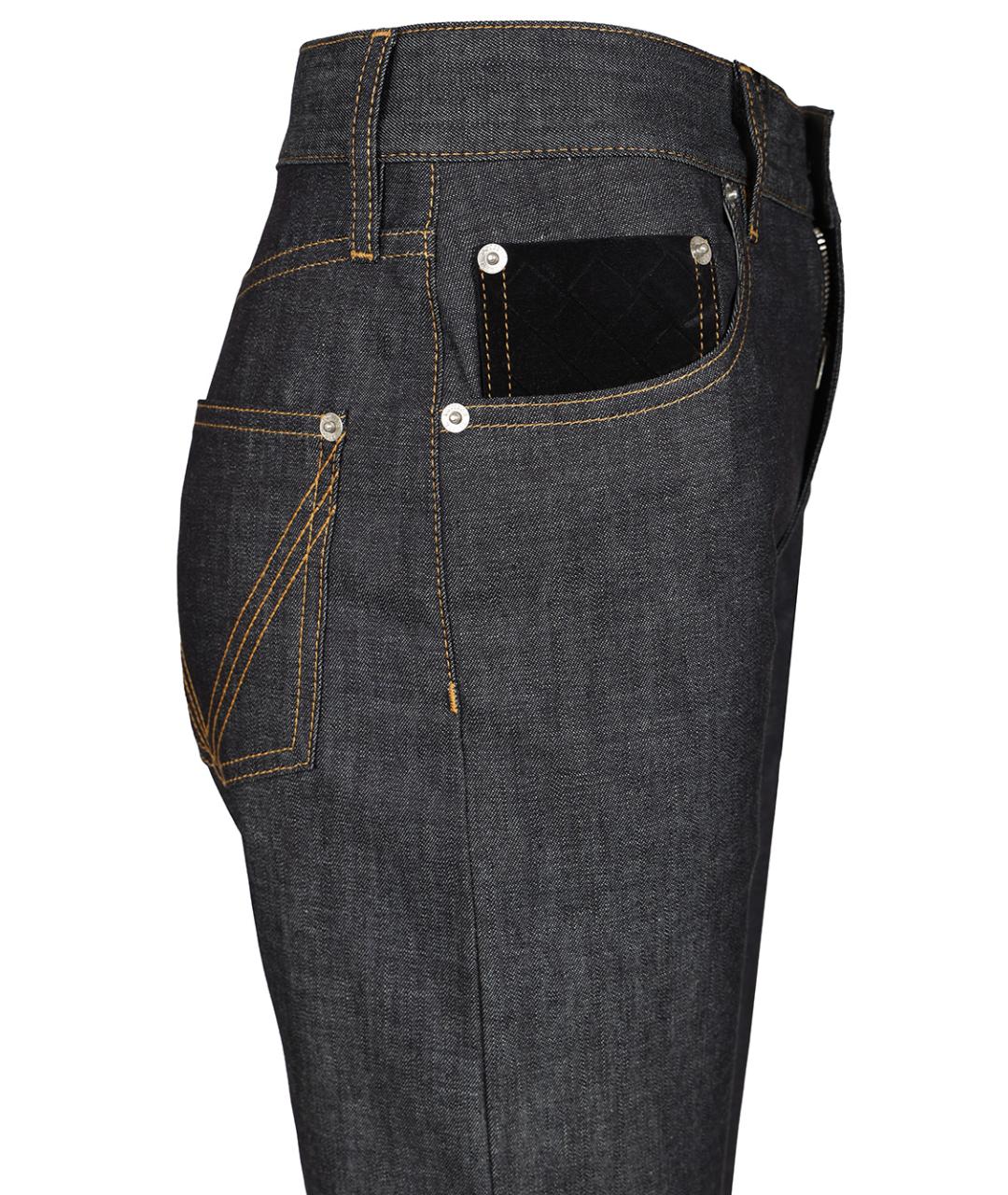 BOTTEGA VENETA Синие хлопковые прямые джинсы, фото 4