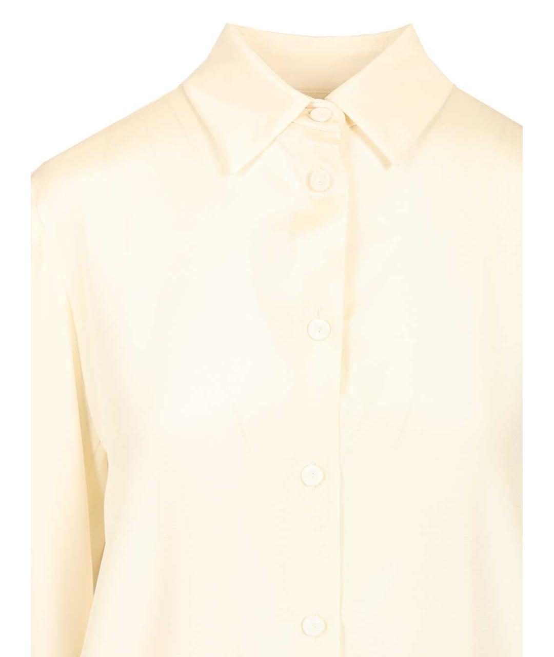 MAX MARA Бежевая шелковая рубашка, фото 4