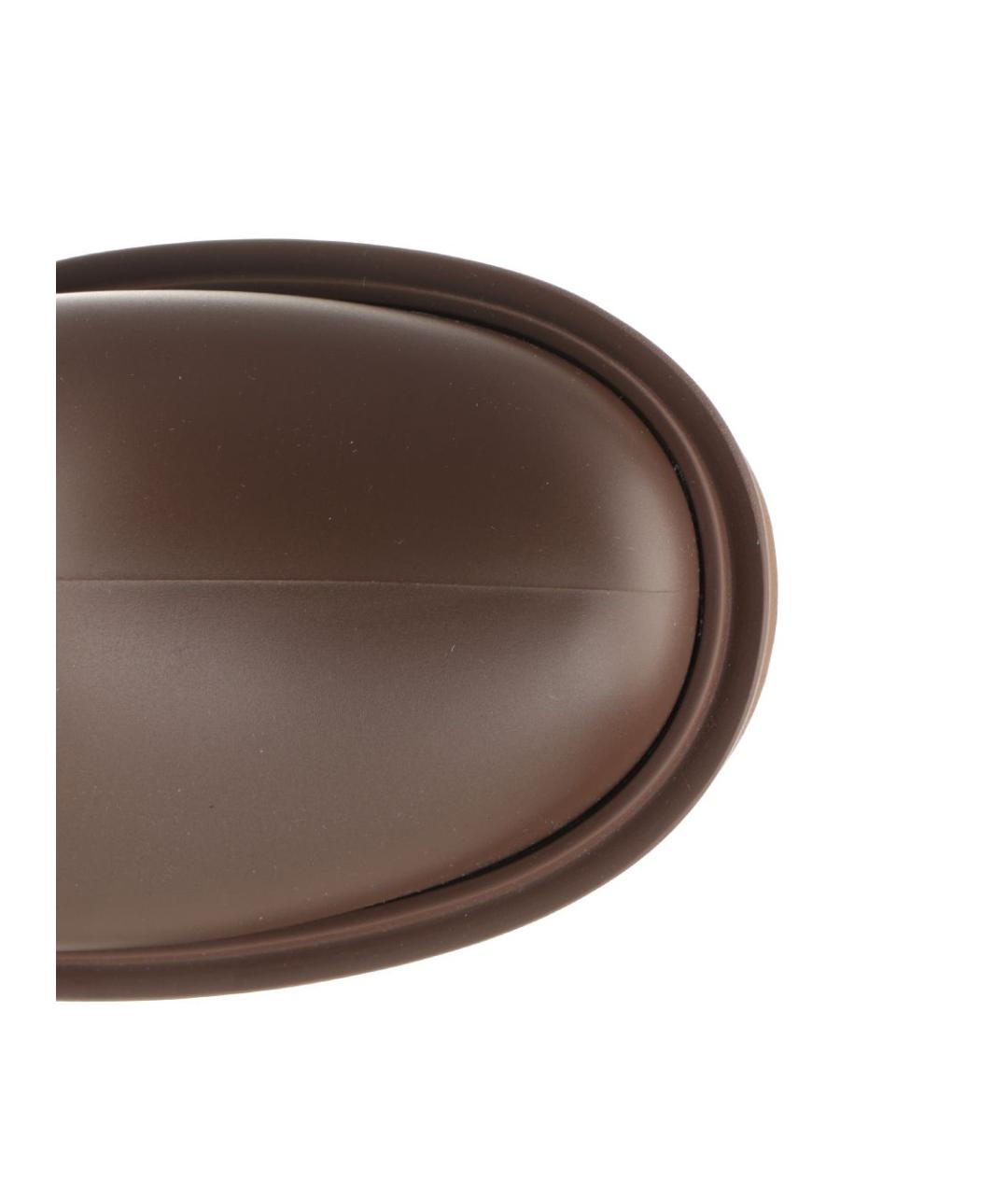 MONCLER Коричневые резиновые сапоги, фото 4