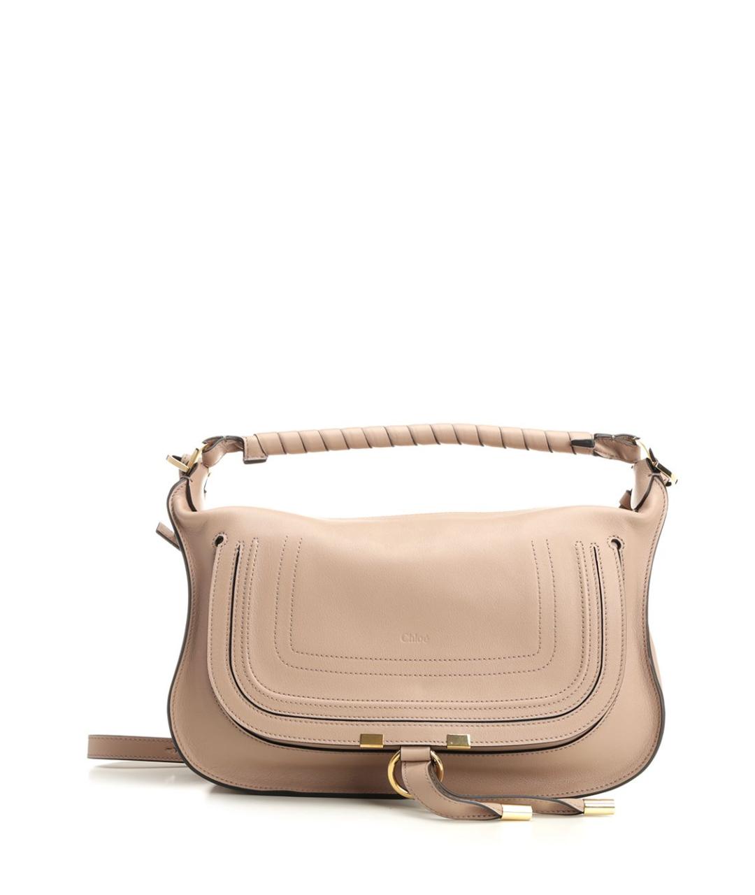CHLOE Бежевая кожаная сумка через плечо, фото 1