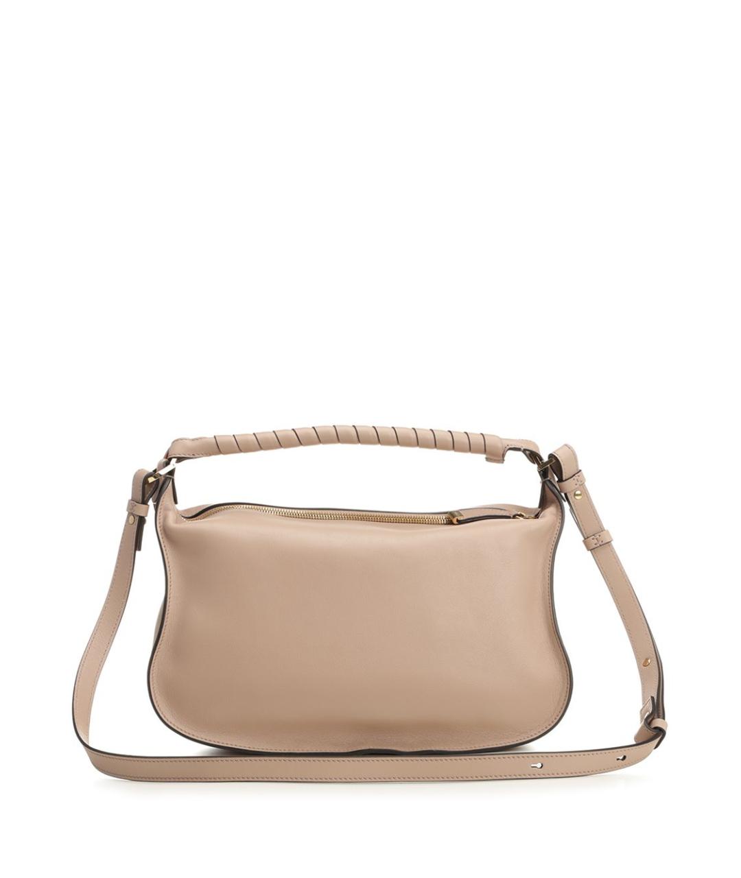 CHLOE Бежевая кожаная сумка через плечо, фото 3
