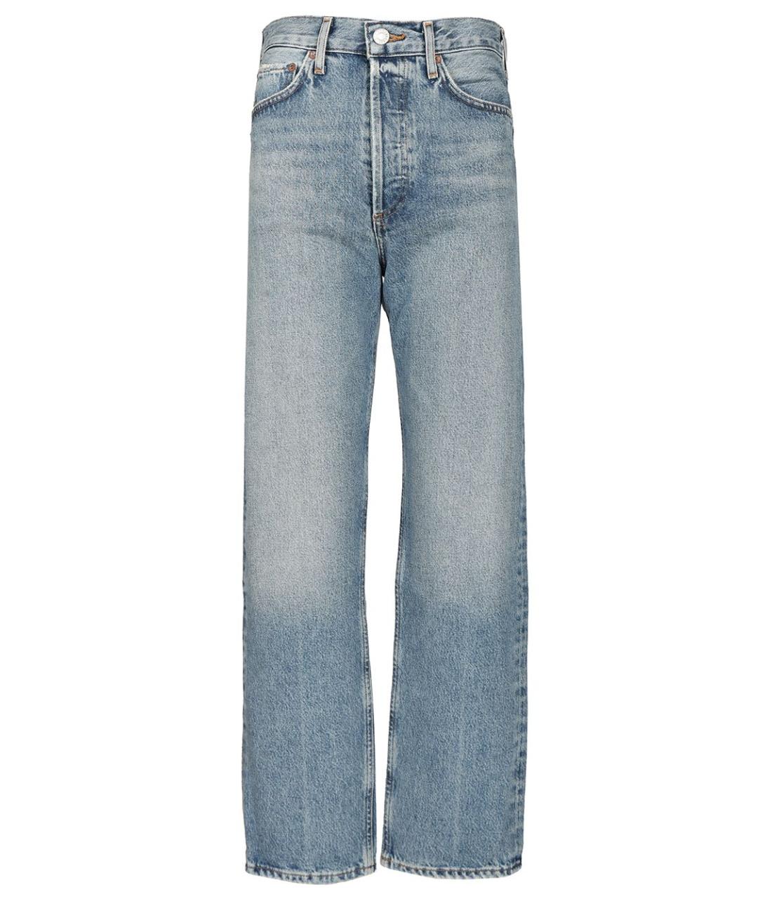 AGOLDE Голубые хлопковые прямые джинсы, фото 1