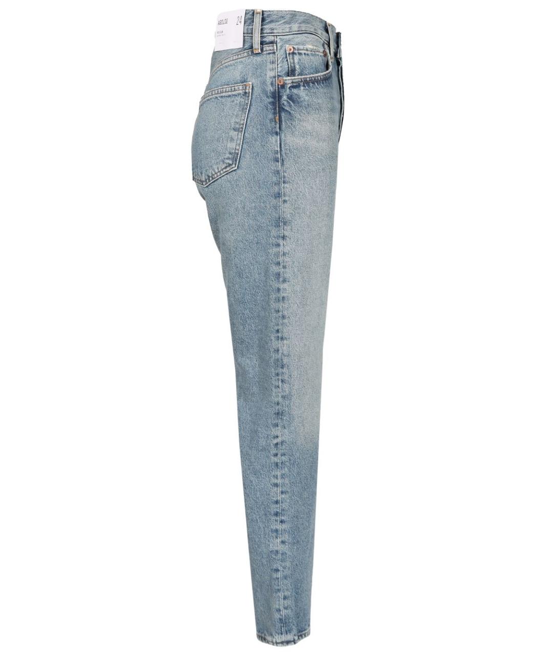 AGOLDE Голубые хлопковые прямые джинсы, фото 3