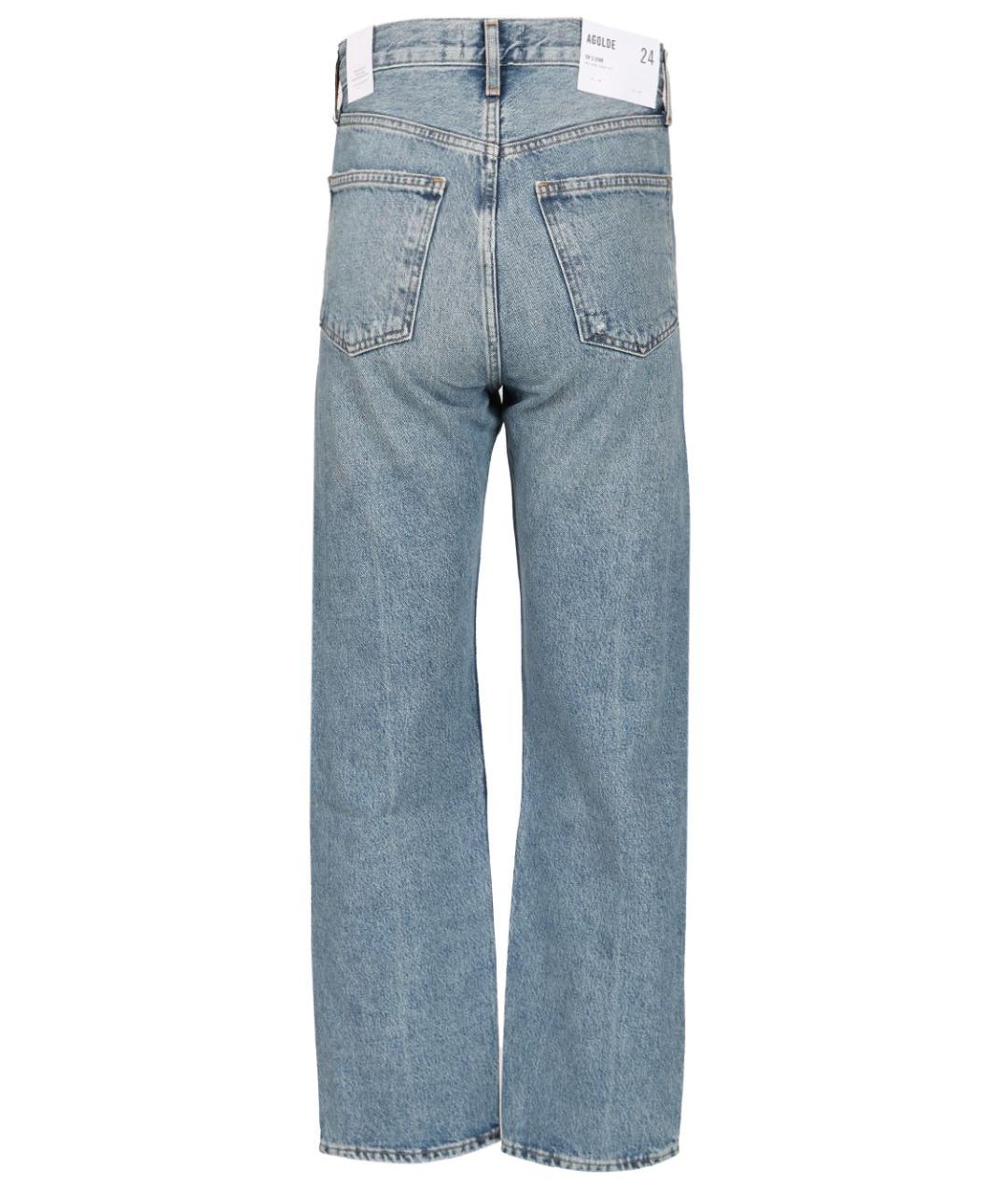 AGOLDE Голубые хлопковые прямые джинсы, фото 2