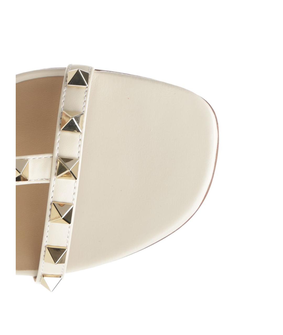 VALENTINO Белые кожаные сандалии, фото 4