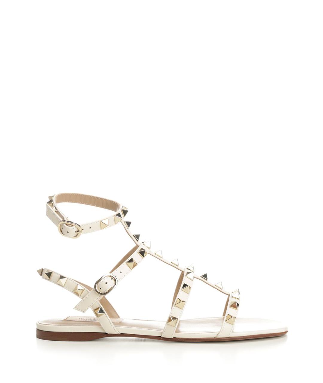 VALENTINO Белые кожаные сандалии, фото 1