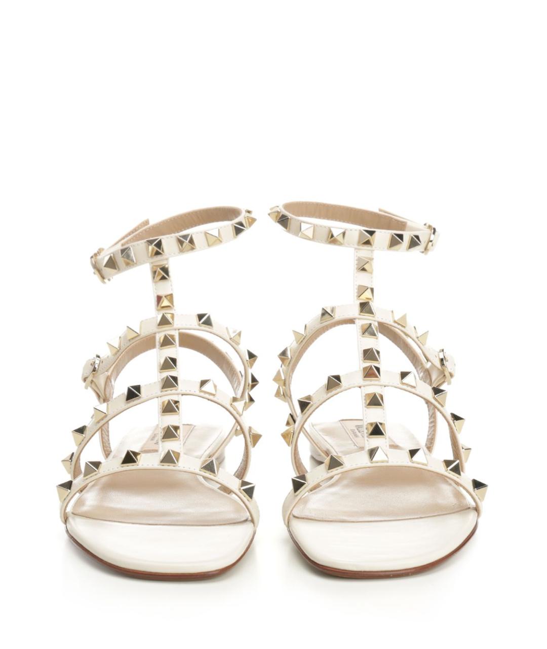 VALENTINO Белые кожаные сандалии, фото 5