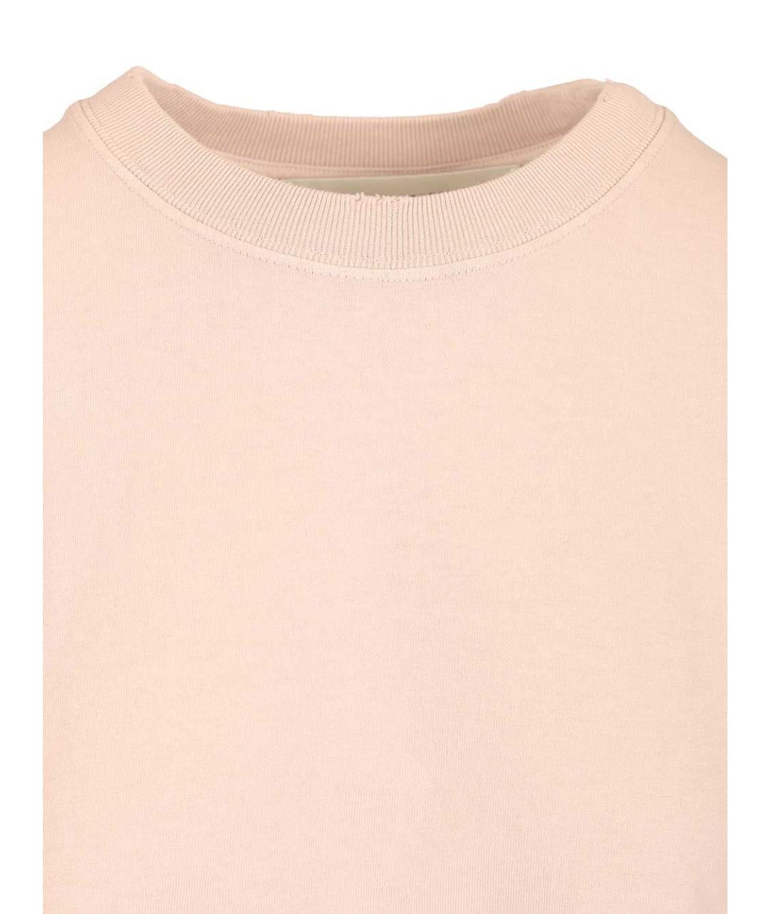 GOLDEN GOOSE DELUXE BRAND Розовая хлопковая футболка, фото 3