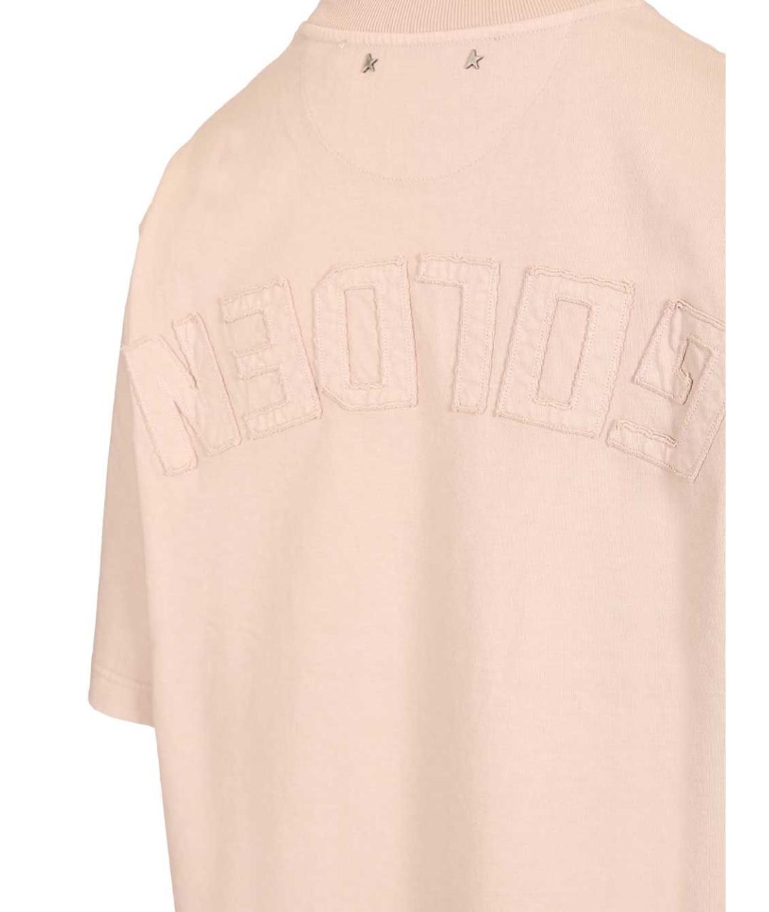 GOLDEN GOOSE DELUXE BRAND Розовая хлопковая футболка, фото 4