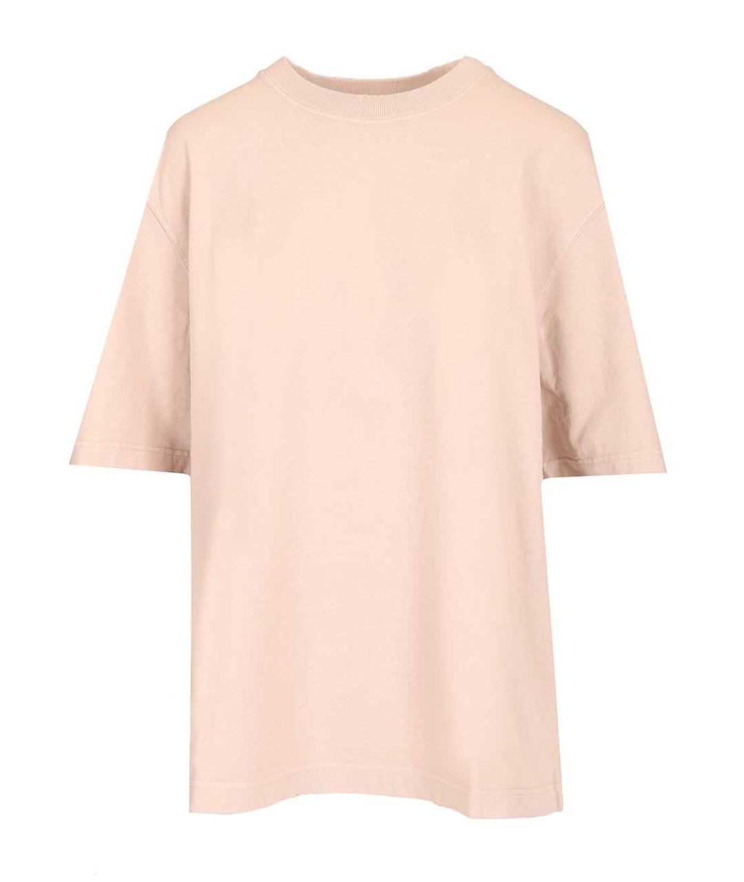 GOLDEN GOOSE DELUXE BRAND Розовая хлопковая футболка, фото 1