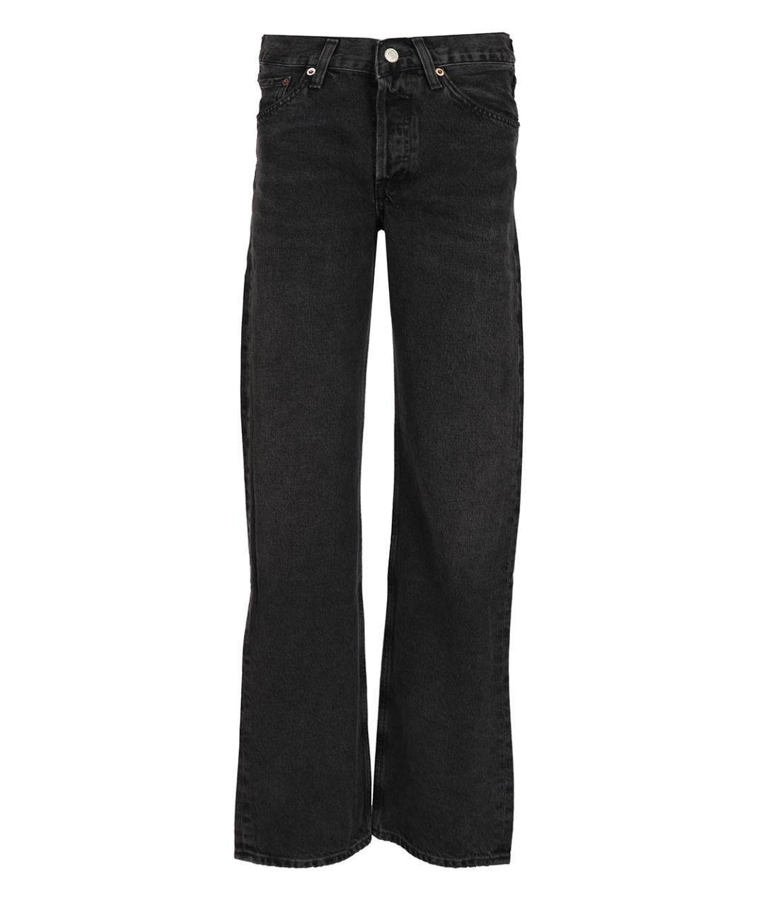 AGOLDE Черные хлопковые прямые джинсы, фото 1
