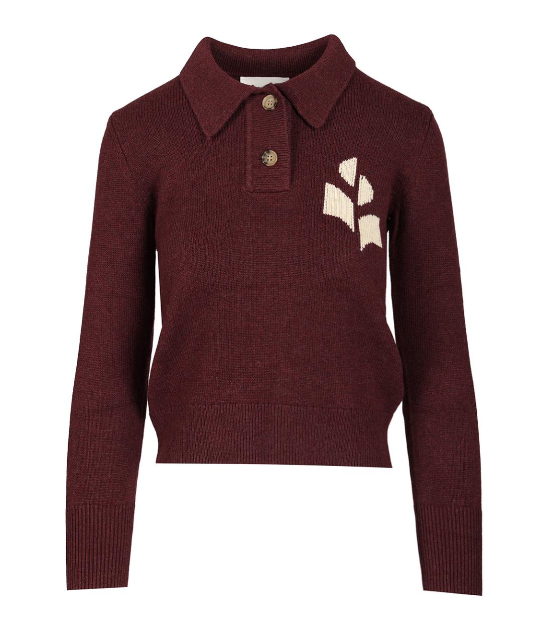 ISABEL MARANT ETOILE Бордовый шерстяной джемпер / свитер, фото 1