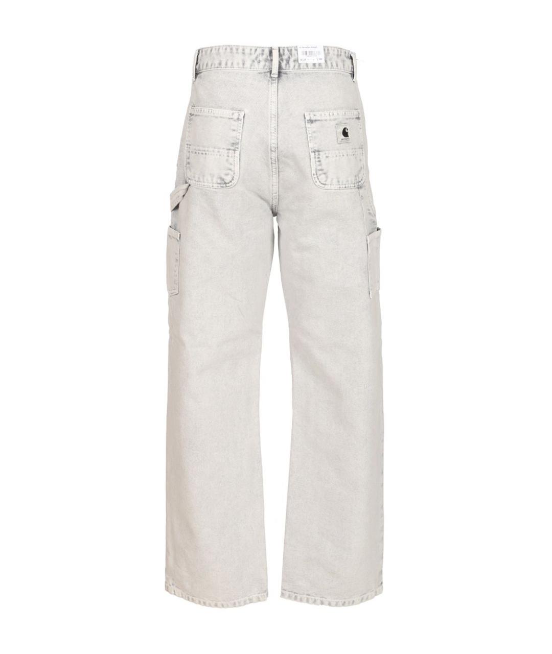 CARHARTT WIP Серые хлопковые прямые джинсы, фото 2