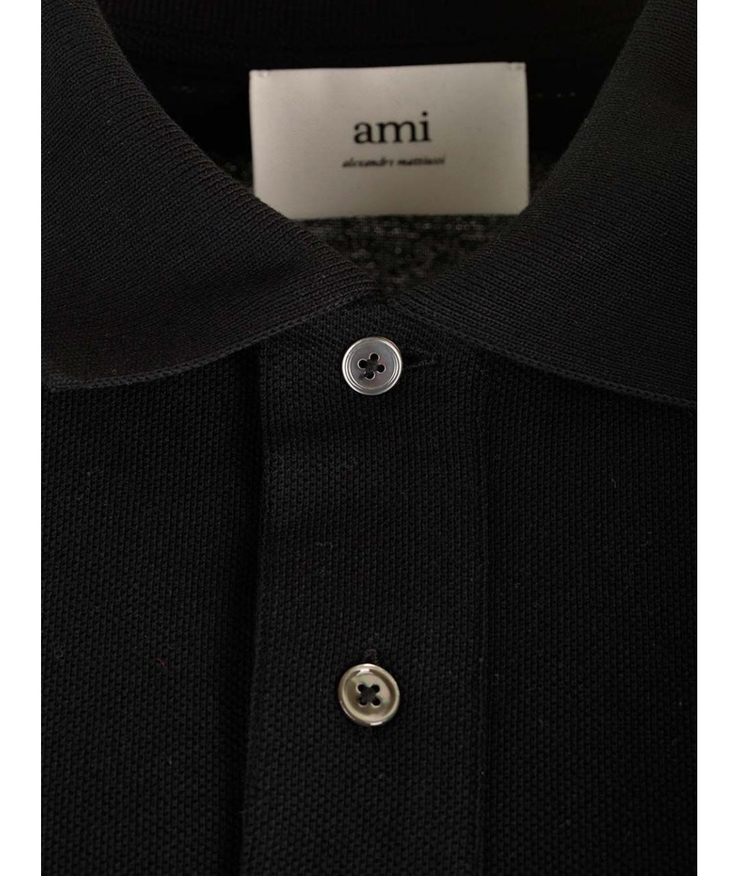 Ami Paris Черная хлопковая футболка, фото 4