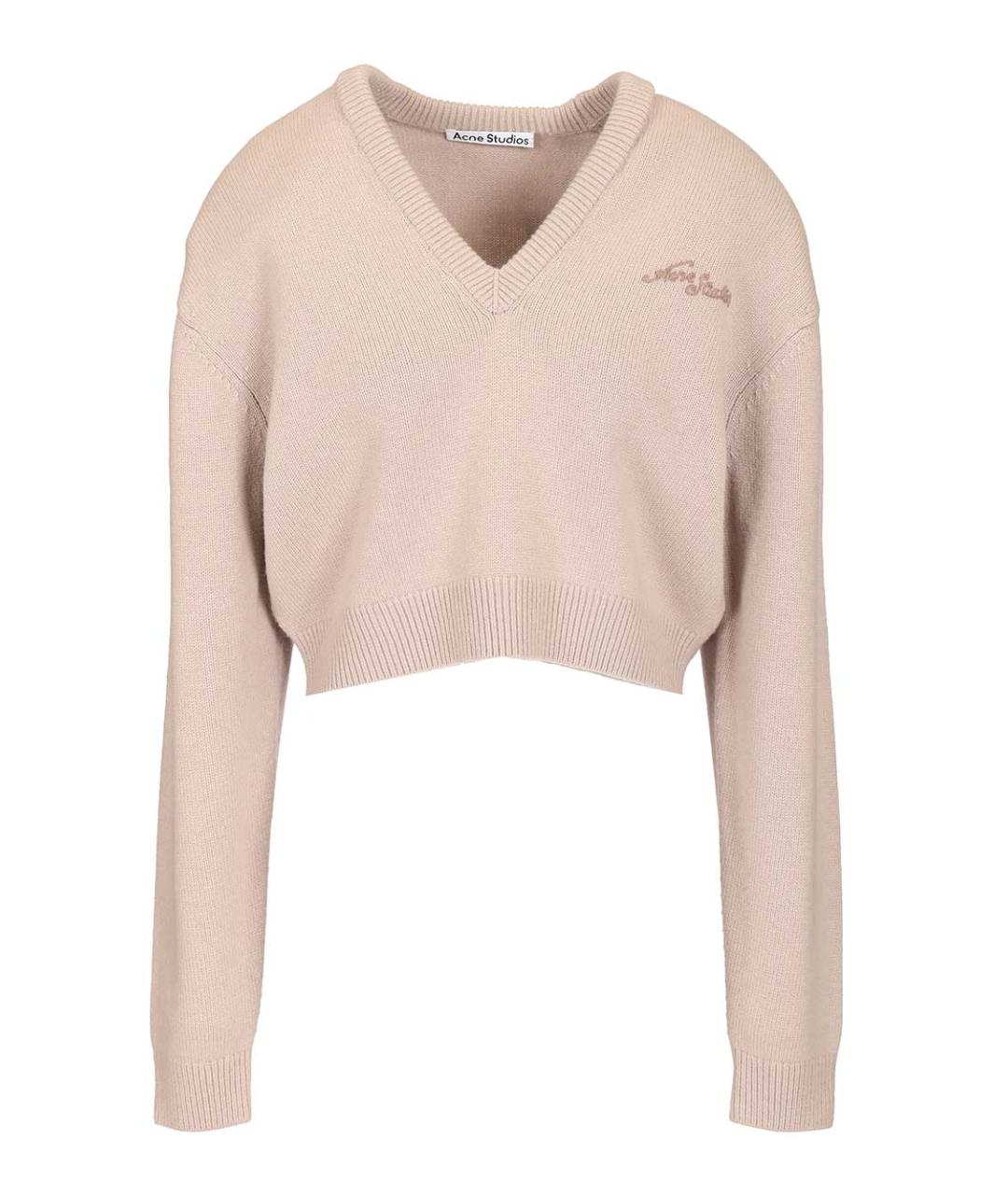 ACNE STUDIOS Бежевый шерстяной джемпер / свитер, фото 1