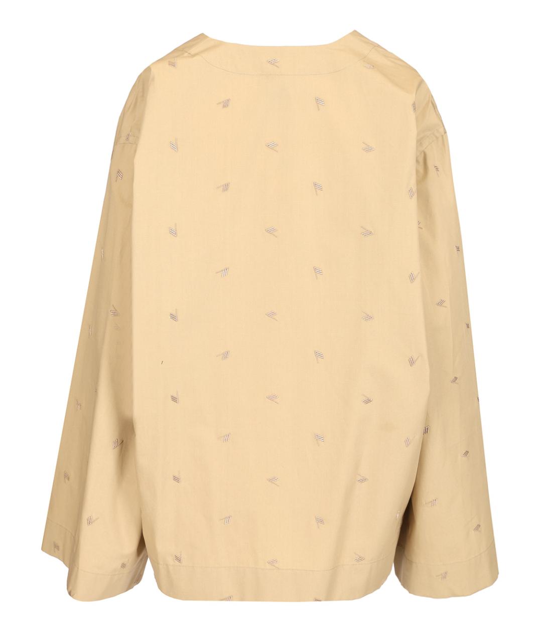 THE ATTICO Бежевая хлопковая блузы, фото 2