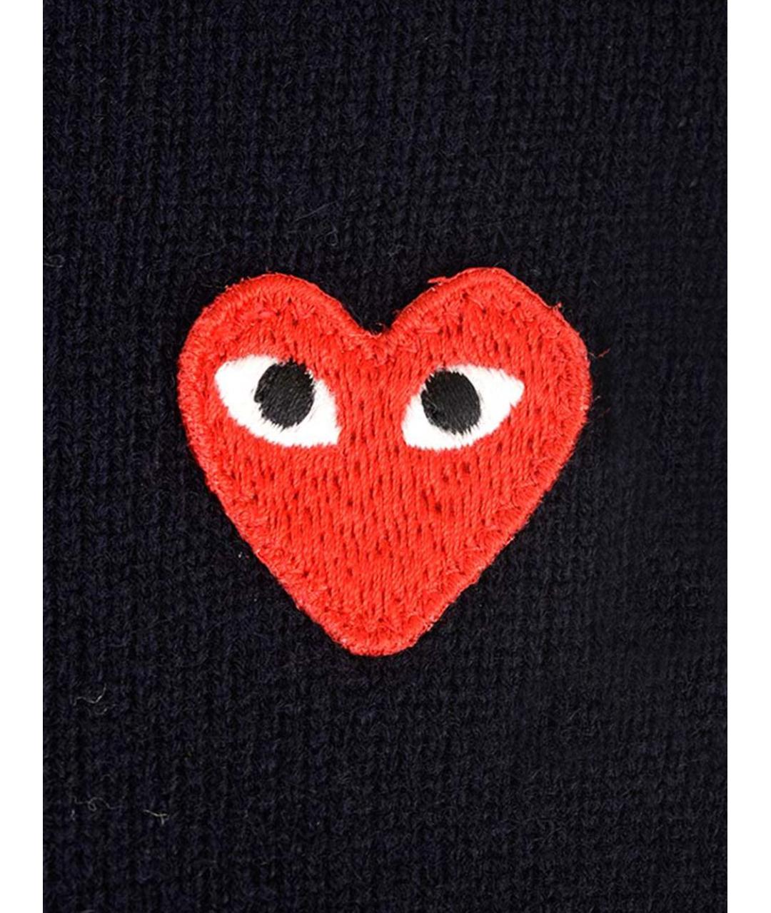 COMME DES GARÇONS PLAY Синий шерстяной джемпер / свитер, фото 3