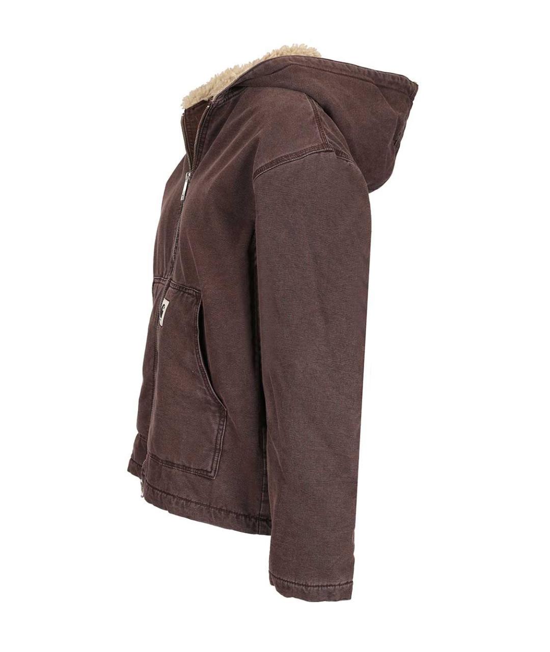 CARHARTT WIP Коричневая хлопковая куртка, фото 3