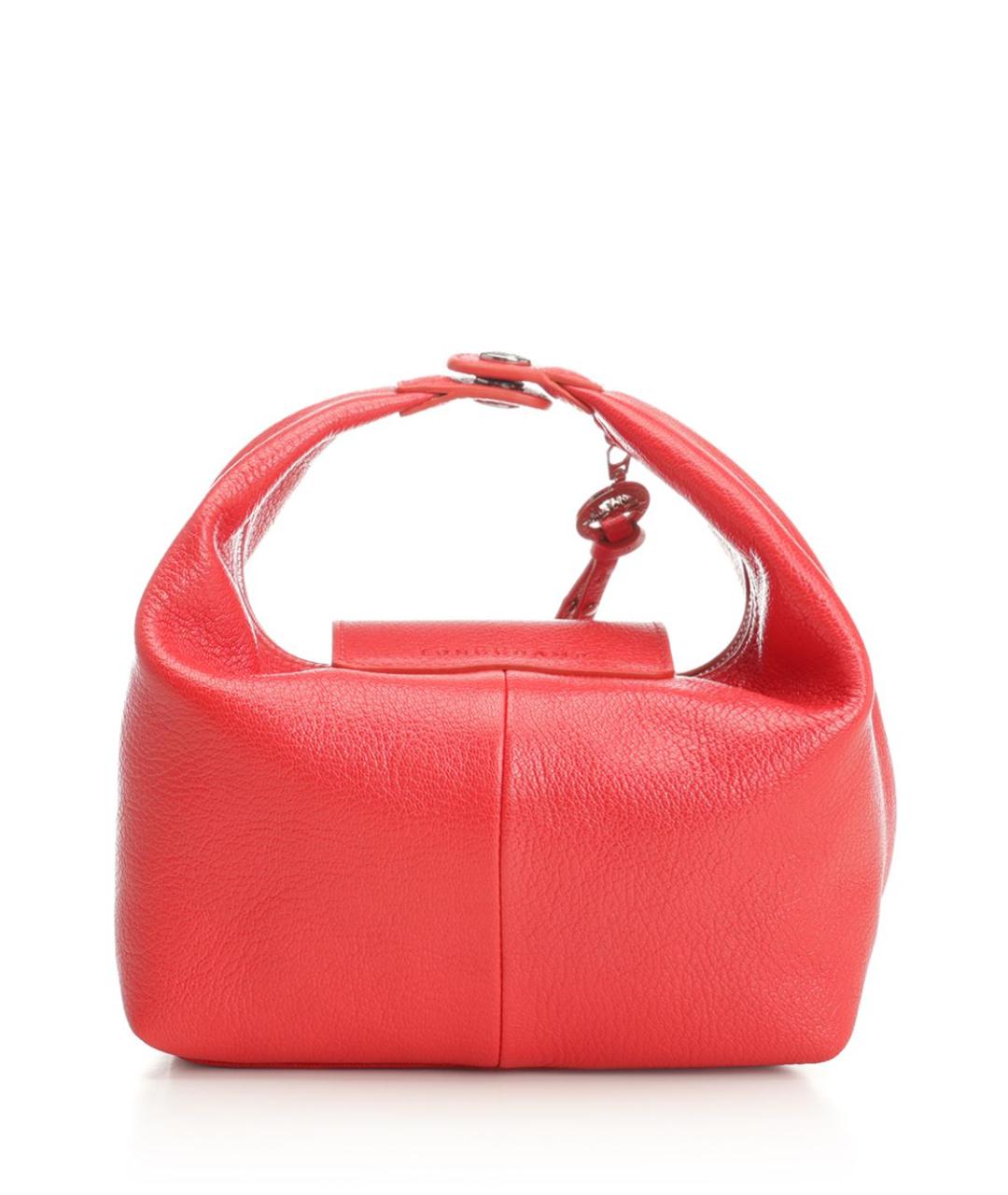 LONGCHAMP Красная кожаная сумка с короткими ручками, фото 3