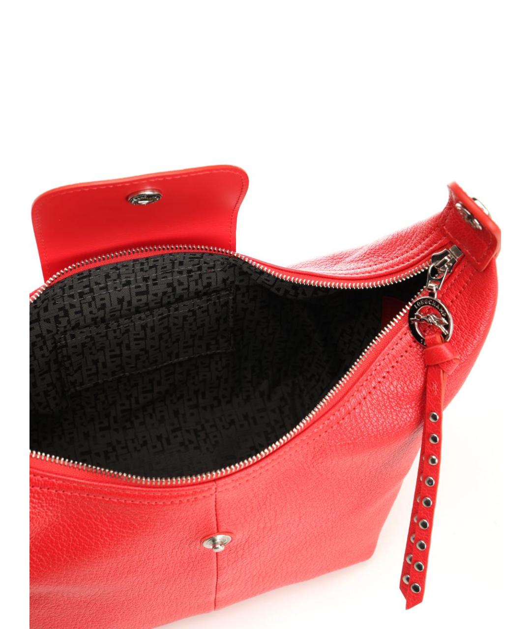 LONGCHAMP Красная кожаная сумка с короткими ручками, фото 4