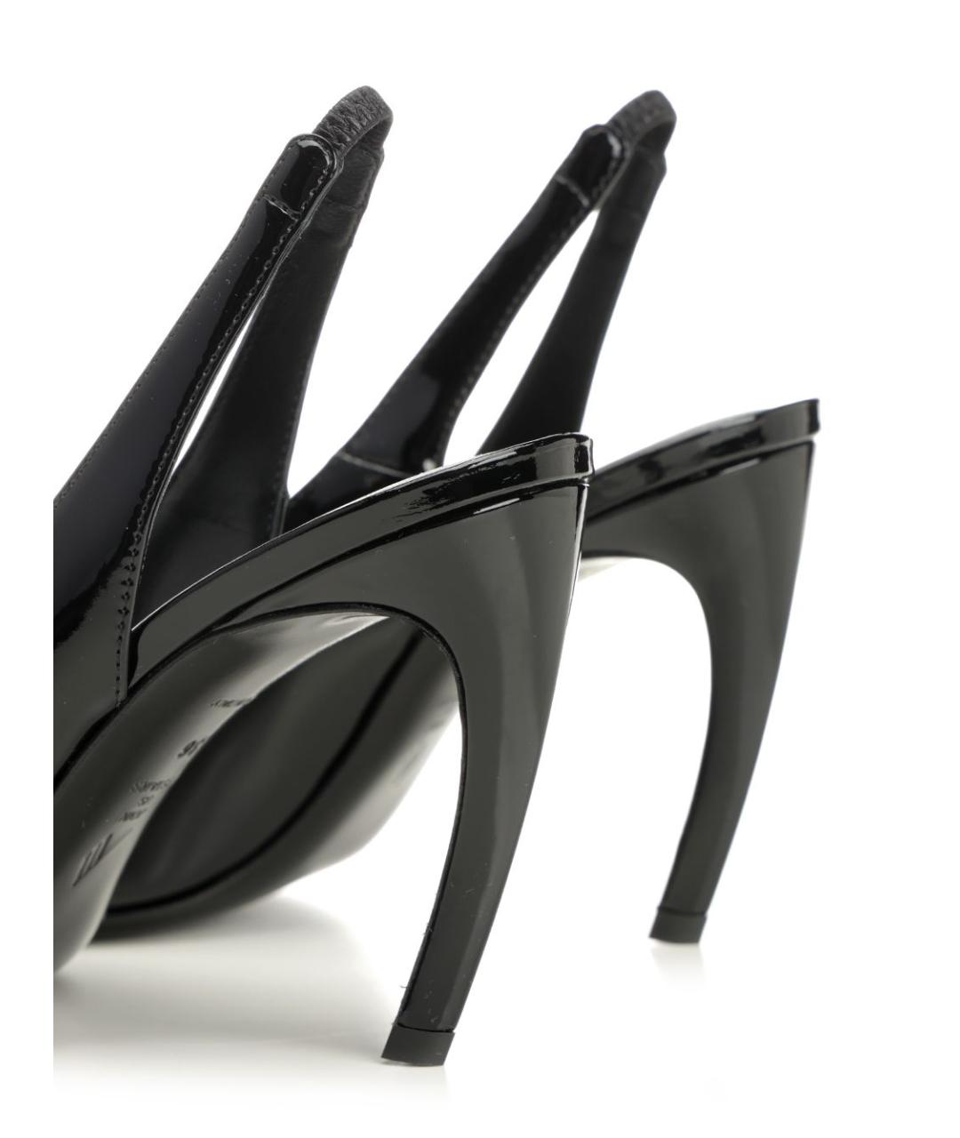 THE ATTICO Черные кожаные туфли, фото 6