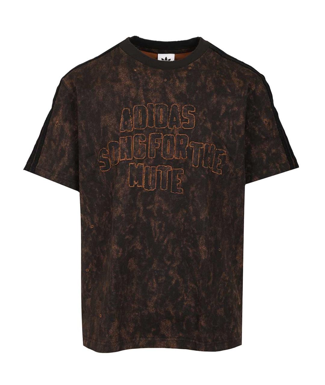 ADIDAS Черная хлопковая футболка, фото 1