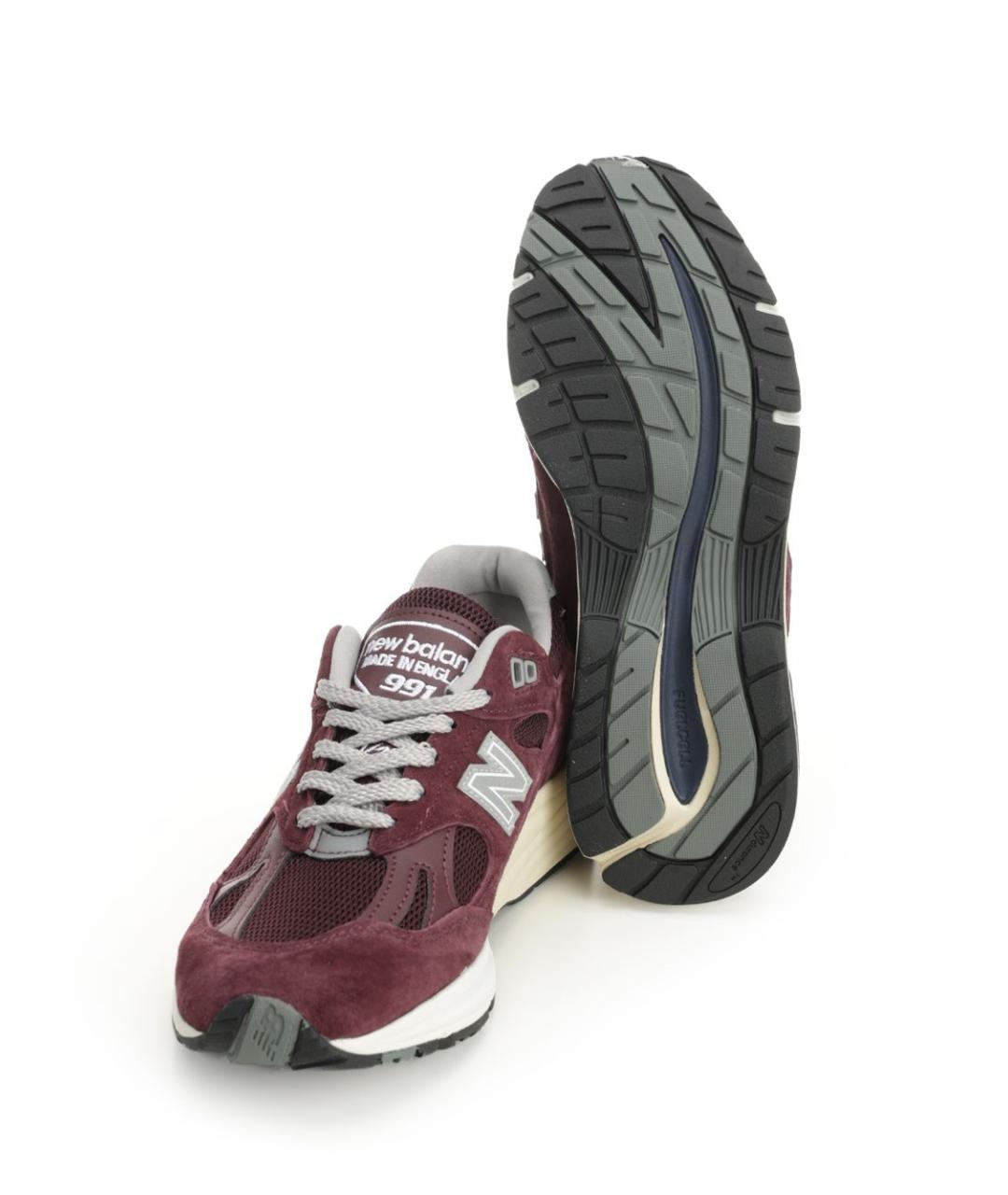 NEW BALANCE Бордовые замшевые кроссовки, фото 5