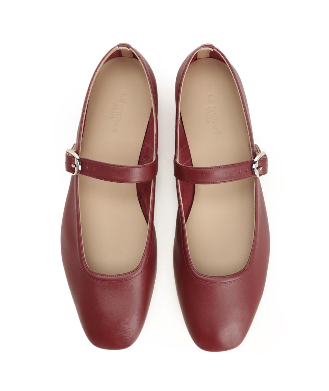 LE MONDE BERYL Красные кожаные балетки, фото 5