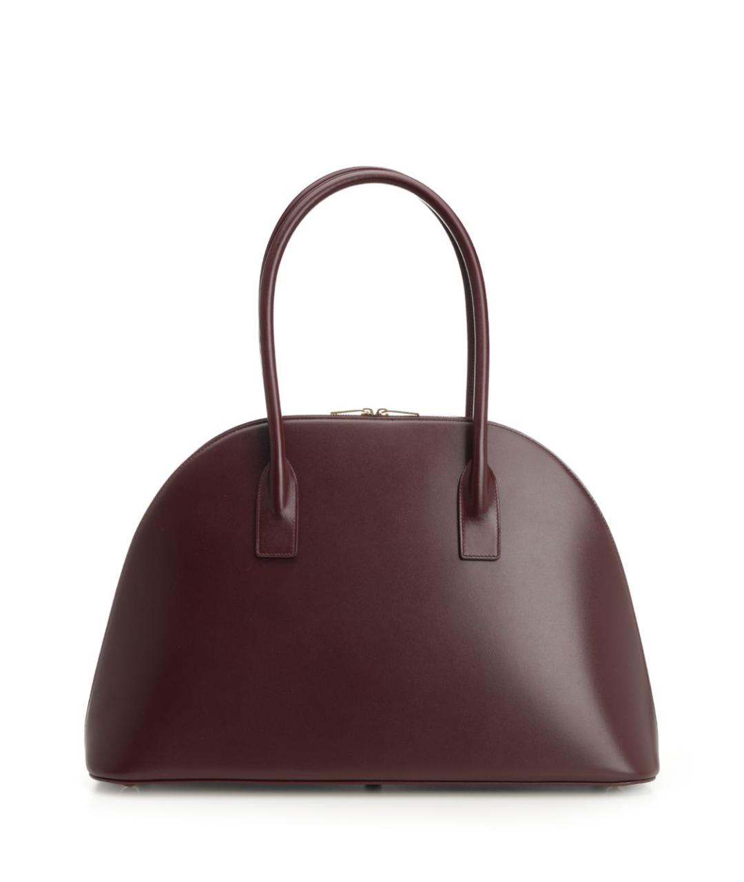 SAINT LAURENT Бордовая кожаная сумка тоут, фото 3