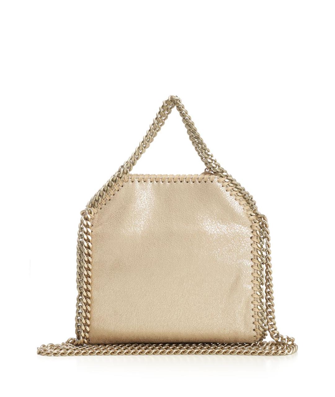 STELLA MCCARTNEY Золотая сумка через плечо из искусственной кожи, фото 3