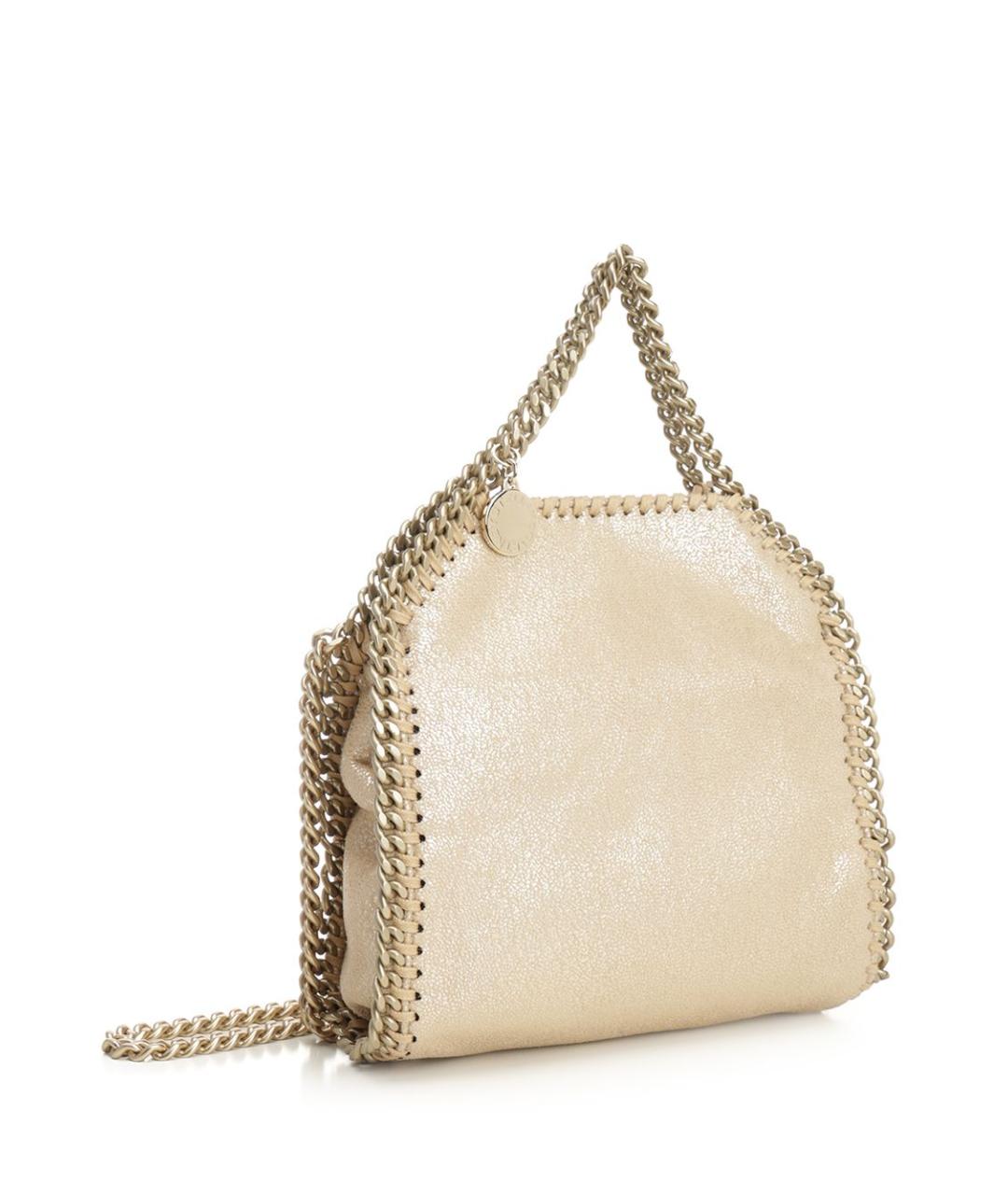 STELLA MCCARTNEY Золотая сумка через плечо из искусственной кожи, фото 2