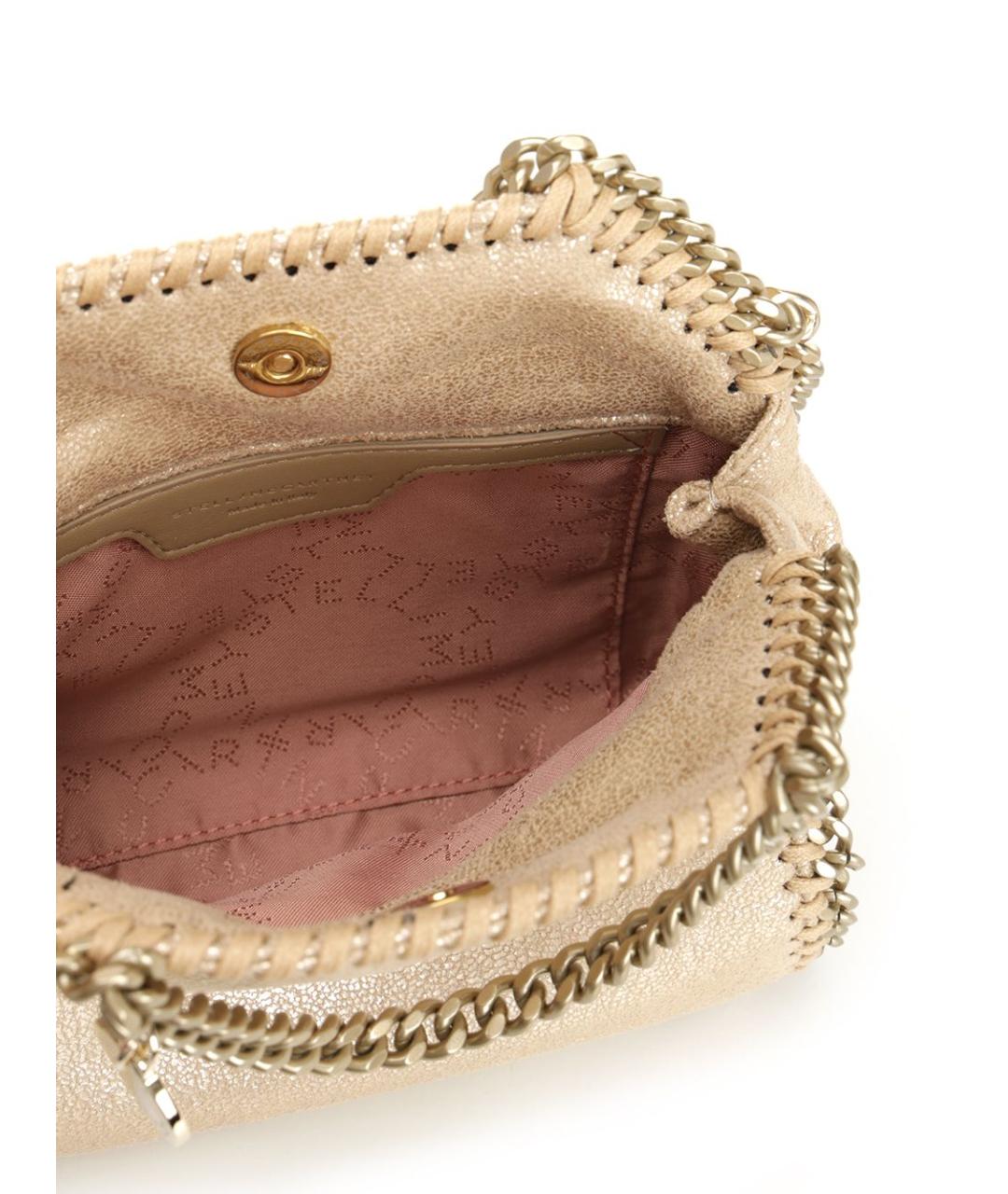 STELLA MCCARTNEY Золотая сумка через плечо из искусственной кожи, фото 4