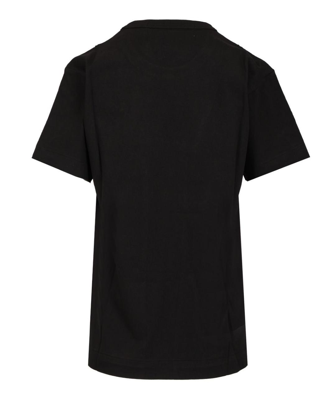 COMME DES GARÇONS PLAY Черная хлопковая футболка, фото 2