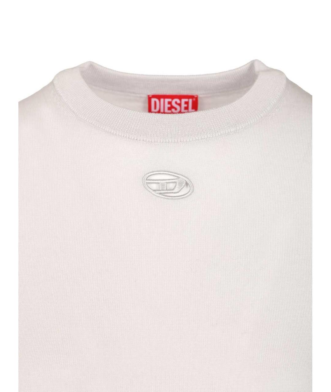 DIESEL Белая шерстяная футболка, фото 3