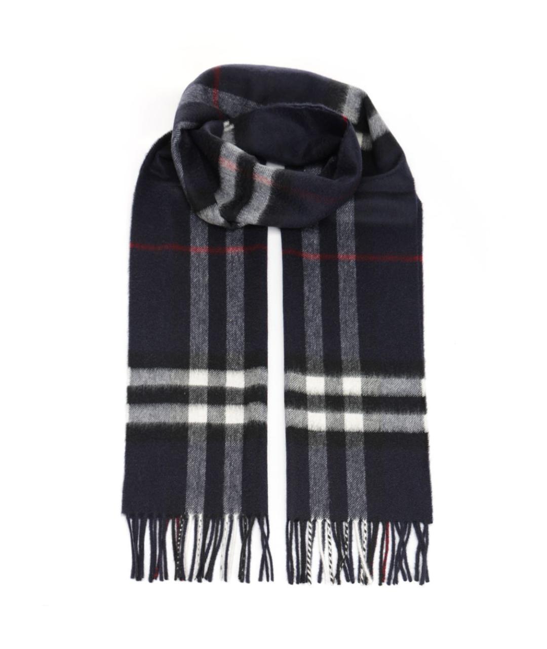 BURBERRY Черный кашемировый шарф, фото 1